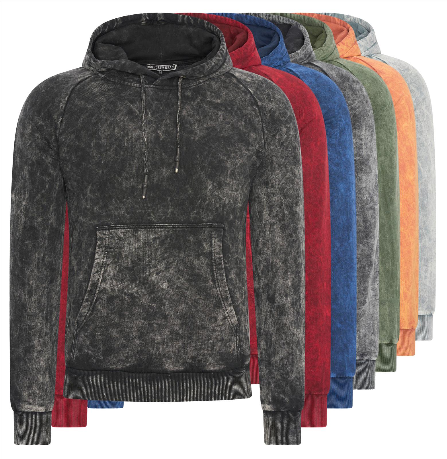 Rusty Neal - Rocas GmbH (Jeans, Young Fashion) - Jeans, Pullover, T-Shirts, Sweatshirts, Longshirts | Washed Hooded Sweatshirt | Artikel-Nr. 19160 | Sweatshirt | MARKE Rusty Neal PASSFORM Regular Fit MATERIAL 100% Baumwolle GEWICHT 800 gr HERSTELLUNGSLAND Türkei KRAGENFORM Kapuze BESONDERE MERKMALE Washed Basic Sweatshirt | Kategorie: Sweatshirt / BASICS | Angebot: Herrenbekleidung, Herren Accessoires, Young Fashion, Sofortprogramme, Orderware | Adresse: Rocas GmbH - Weselerstr. 115 - 47608 Geldern - Tel: 0157 / 50996802 - info@rustyneal.de