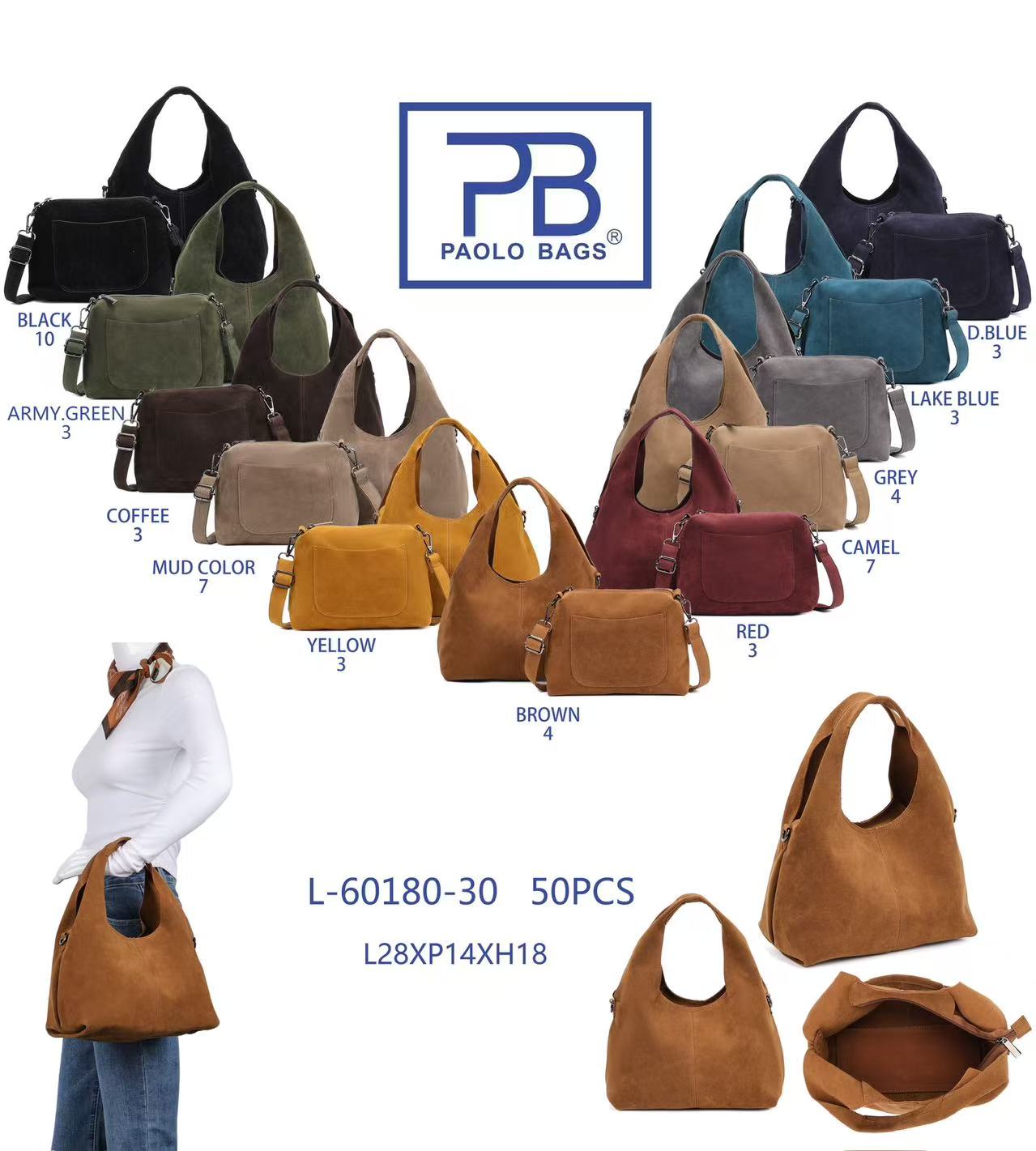 Hier geht's zum Shop von: Lierkang import export Gmbh - bags Accessoires | Artikel-Nr. PB60180-30 | Mode Damen Taschen | Kategorie: Paolo Bags | Adresse: Lierkang Import Export GmbH - Im Gefierth 6 (Raum B06) - 63303 Dreieich - Tel: 061038044165 - lierkang.gmbh@hotmail.com | Angebot: Damenbekleidung, Damen Accessoires, Herren Accessoires, Young Fashion, Leather Wear