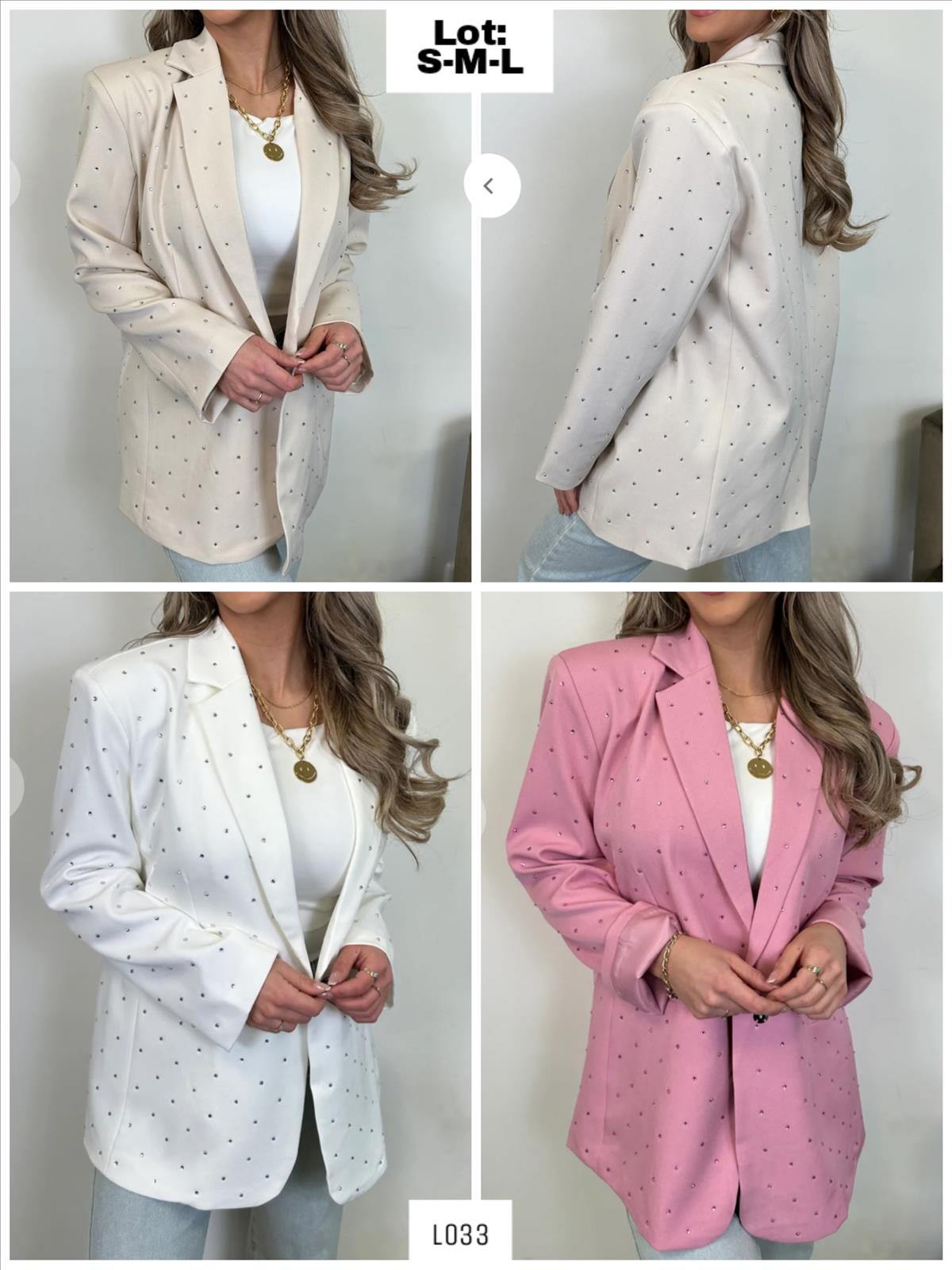 Hier geht's zum Shop von: Miss Furs GmbH - MISS FURS Damenmode - Accessoires, Sportswear, Jeans, Tops, Bags | Artikel-Nr. L033 | Blazer | Kategorie: Bekleidung / Outerwear / Blazer | Adresse: Miss Furs GmbH - Breslauer Str. 8 - 41460 Neuss - Tel: 02131-3165333 - info@missfurs.de | Angebot: Damenbekleidung, Damen Accessoires, Young Fashion, Sofortprogramme, Orderware