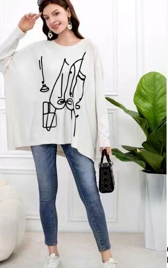 Hier geht's zum Shop von: LB new fashion GmbH & Co KG - DOB, Accessoires, Young Fashion, Big Sizes - Eschborn | Pullover mit Motiv | Artikel-Nr. 2038 | weiter Pullover mit Motiv 40% Polyamid, 20% Viscose, 20% Modal, 10% Polyester, 10% Elasthan | Kategorie: Pullover | Adresse: LB new fashion GmbH & Co KG - Kölner Str. 1 - 65760 Eschborn - Tel: 06196/7730740 - lbfashion24@gmail.com | Angebot: Sofortprogramme, Orderware