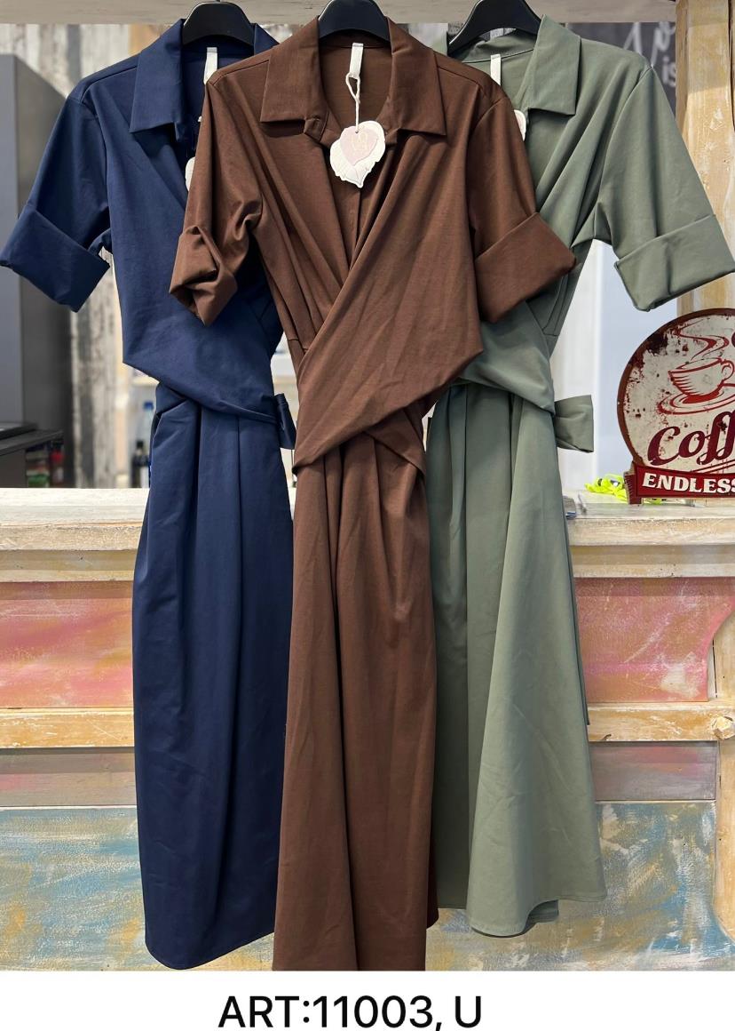 Hier geht's zum Shop von: Sarah Handels GmbH - DOB - Neuss | Kleider | Artikel-Nr. 11003 | Wickeloptik-Kleid | 95% Baumwolle 5% Elasthan | Kategorie: Kleider | Adresse: Sarah Handels GmbH - Breslauerstr.8 - 41460 Neuss - Tel: 017673548538 - sarahhandelsgmbh@gmail.com | Angebot: Sofortprogramme, Orderware