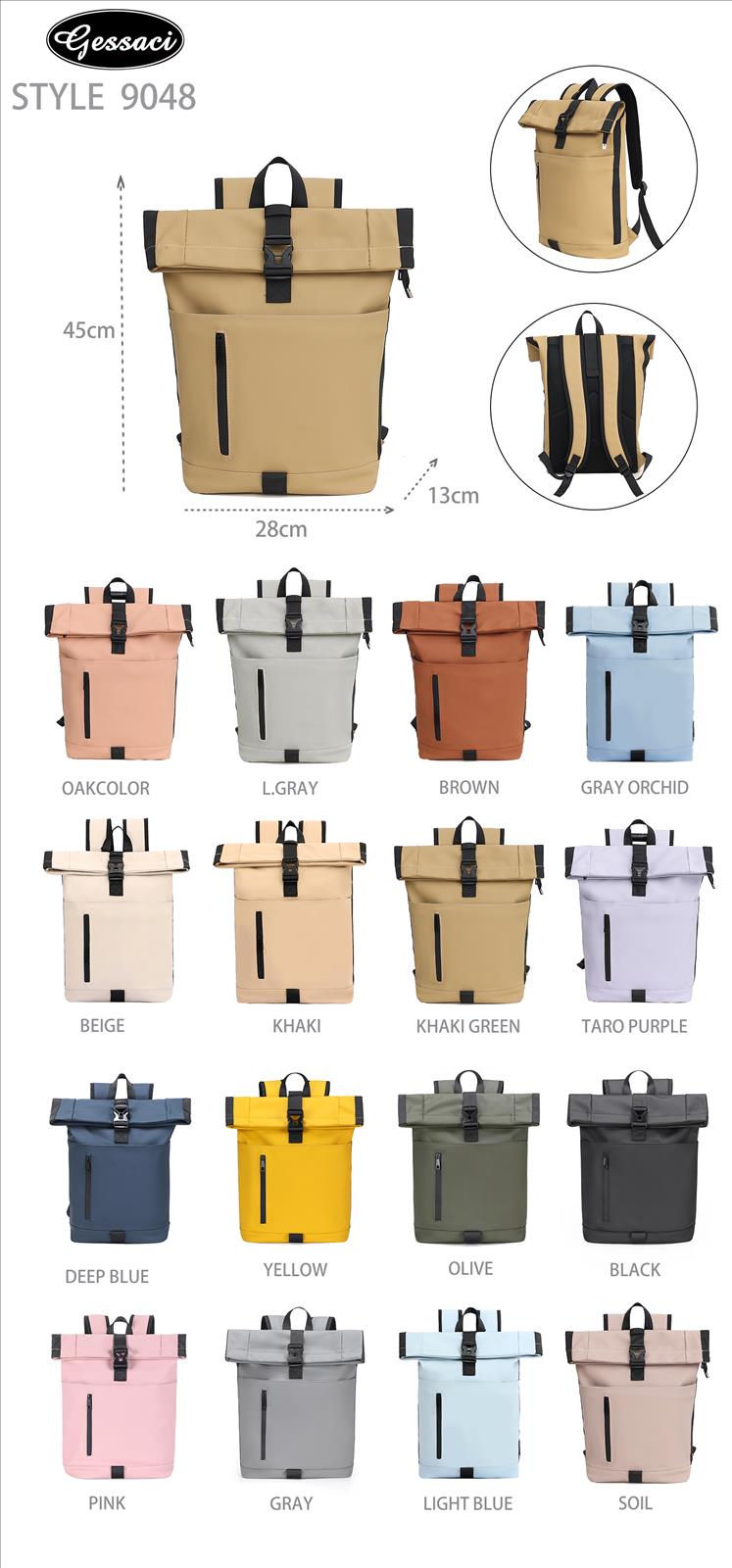 Hier geht's zum Shop von: C&H Bags GmbH - Accessoires;Young Fashion;Leather Wear - Dreieich | Artikel-Nr. 9048 | Wasserdichter Rucksack | Kategorie: Damen Taschen | Adresse: C&H Bags GmbH - Otto-Hahn-Str.12 - 63303 Dreieich - Tel: 061038311234 - ch.bags9966@gmail.com | Angebot: Sofortprogramme, Orderware