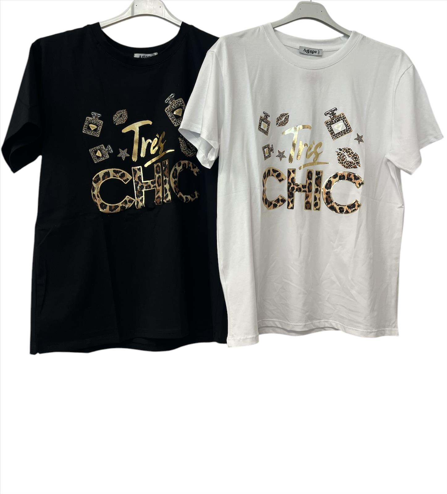 DW-Empire - Damenmode, Kindermode, Accessoires, Taschen, Tücher | Sommer T-Shirt tres chic | Artikel-Nr. 13186 | cotton | Kategorie: Oberteile / T-Shirts | Angebot: Damenbekleidung, Damen Accessoires, Schuhe, Dessous, Große Größen, Young Fashion, Landhausmode, Leather Wear, Sofortprogramme, Orderware | Adresse: DW-Empire - Johanniskirchstr. 94 - 45329 Essen - Tel: 021311783220 - info@dw-empire.de