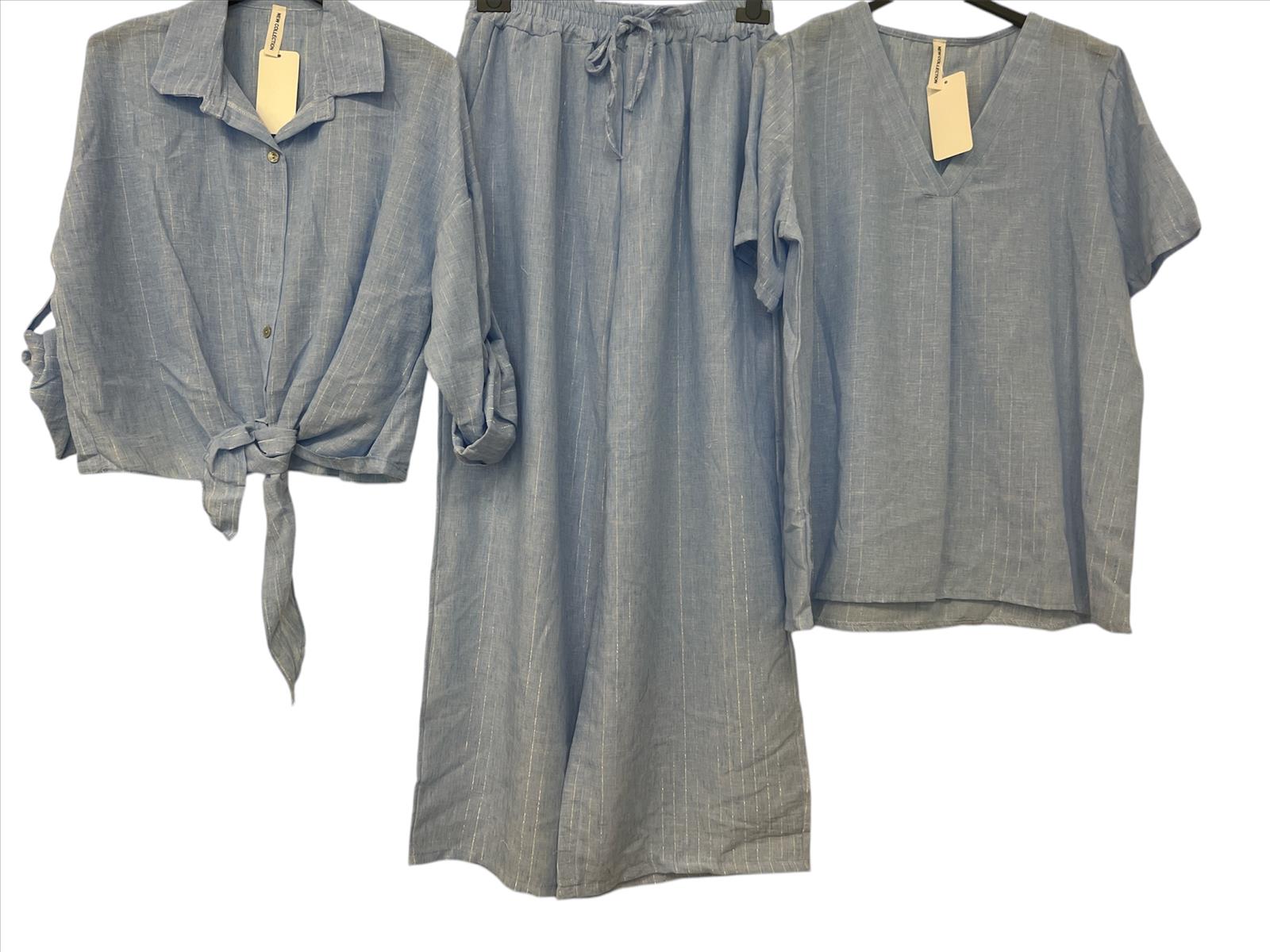 DW-Empire - Damenmode, Kindermode, Accessoires, Taschen, Tücher | streifen hosen und oberteil | Artikel-Nr. 13205 | Kategorie: Oberteile / Blusen / HOSE | Angebot: Damenbekleidung, Damen Accessoires, Schuhe, Dessous, Große Größen, Young Fashion, Landhausmode, Leather Wear, Sofortprogramme, Orderware | Adresse: DW-Empire - Johanniskirchstr. 94 - 45329 Essen - Tel: 021311783220 - info@dw-empire.de