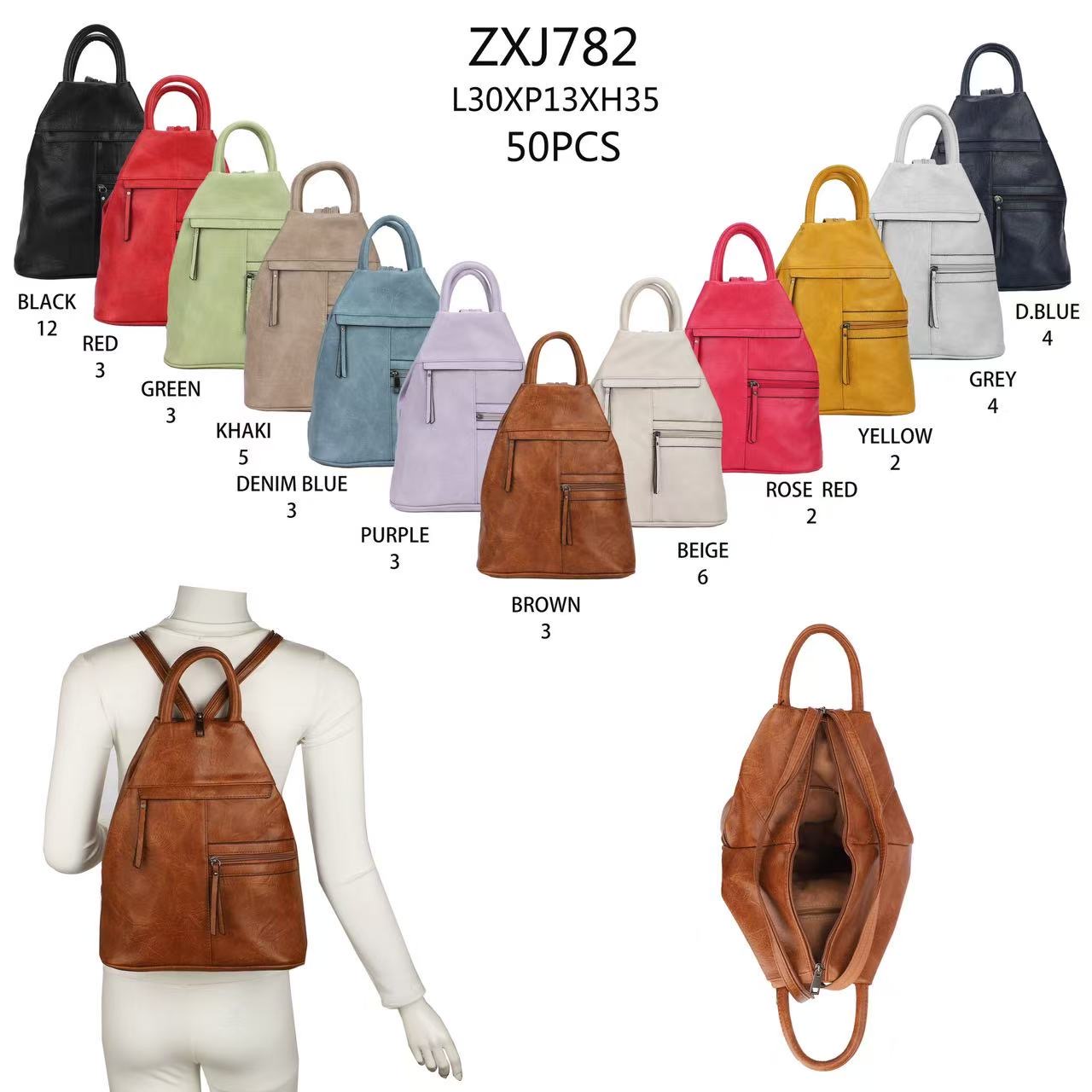 Hier geht's zum Shop von: C&H Bags GmbH - Accessoires;Young Fashion;Leather Wear - Dreieich | Artikel-Nr. 782 | Rucksack | Kategorie: Damen Taschen | Adresse: C&H Bags GmbH - Otto-Hahn-Str.12 - 63303 Dreieich - Tel: 061038311234 - ch.bags9966@gmail.com | Angebot: Sofortprogramme, Orderware