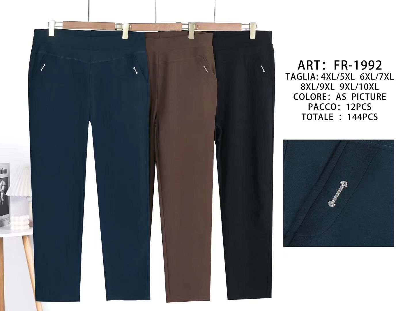 Hier geht's zum Shop von: Macco Moda GmbH Le Bonbon - DOB - Neuss | 12er Lot Hose | Artikel-Nr. FR-1992 | Hose | 90 % Polyester / 10 % Elsthan Buntweite 4-5xl ist 40 cm ungedehnt | Kategorie: Hosen | Adresse: Macco Moda GmbH - Le Bonbon - Anton-Kux-Str. 2 B201 - 41460 Neuss - Tel: +49 17680315577 - maccomoda@outlook.com | Angebot: Damenbekleidung, Damen Accessoires, Herren Accessoires, Große Größen, Young Fashion, Sofortprogramme, Orderware