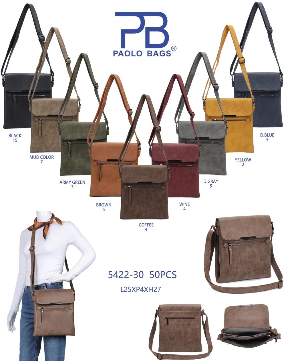 Huada Import-Export GmbH -DOB, Taschen, Schuhe, Accessoires | Artikel-Nr. 5422-30 | Umhängetaschen | Kategorie: Damen Taschen | Angebot: Damenbekleidung, Damen Accessoires, Herren Accessoires, Schuhe, Young Fashion, Leather Wear | Adresse: Huada Import-Export GmbH - Raum B014 - Anton-Kux-Strasse 2 - 41460 Neuss - Tel: 021317188938 - huada8168@hotmail.com