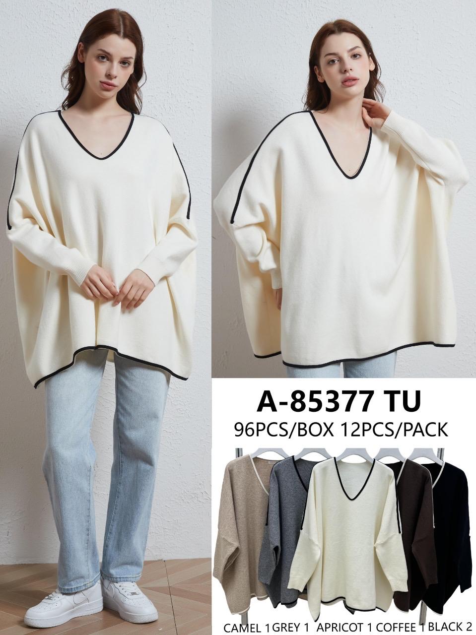 Macco Moda GmbH Le Bonbon - DOB - Neuss | 12er Oversize Feinstrick Pullover | Artikel-Nr. A85377 | Pulli | 40 % Polyamide / 20 % Viscose / 20 % Modal / 10 % Polyester / ElasthanAA 86 cm | Kategorie: Pullover | Angebot: Damenbekleidung, Damen Accessoires, Herren Accessoires, Große Größen, Young Fashion, Sofortprogramme, Orderware | Adresse: Macco Moda GmbH - Le Bonbon - Anton-Kux-Str. 2 B201 - 41460 Neuss - Tel: +49 17680315577 - maccomoda@outlook.com