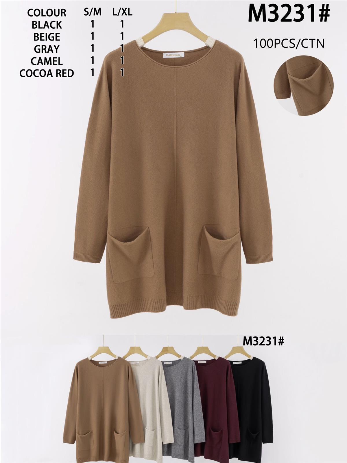 Macco Moda GmbH Le Bonbon - DOB - Neuss | Pullover mit Tasche | Artikel-Nr. M3231 | M3231 | 35%Viscose35%Polyamid20%Acryl10%Elastane | Kategorie: Pullover | Angebot: Damenbekleidung, Damen Accessoires, Herren Accessoires, Große Größen, Young Fashion, Sofortprogramme, Orderware | Adresse: Macco Moda GmbH - Le Bonbon - Anton-Kux-Str. 2 B201 - 41460 Neuss - Tel: +49 17680315577 - maccomoda@outlook.com