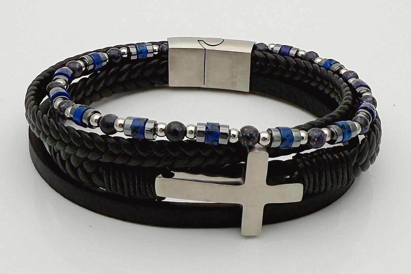 Hier geht's zum Shop von: Chic Mode - Edelstahl Modeschmuck Accessoires & More | Artikel-Nr. 3906 | Armbänder mit Magnetverschluss | Länge Ca. 21cm316L Stainless Steel | Kategorie: Edelstahlschmuck / Armbänder mit Leder | Adresse: Chic Mode - Otto-Hahn-Str.24 (Raum 06) - 63303 Dreieich - Tel: 061032004488 - chicmode24@hotmail.com | Angebot: Damen Accessoires, Herren Accessoires, Sofortprogramme, Orderware