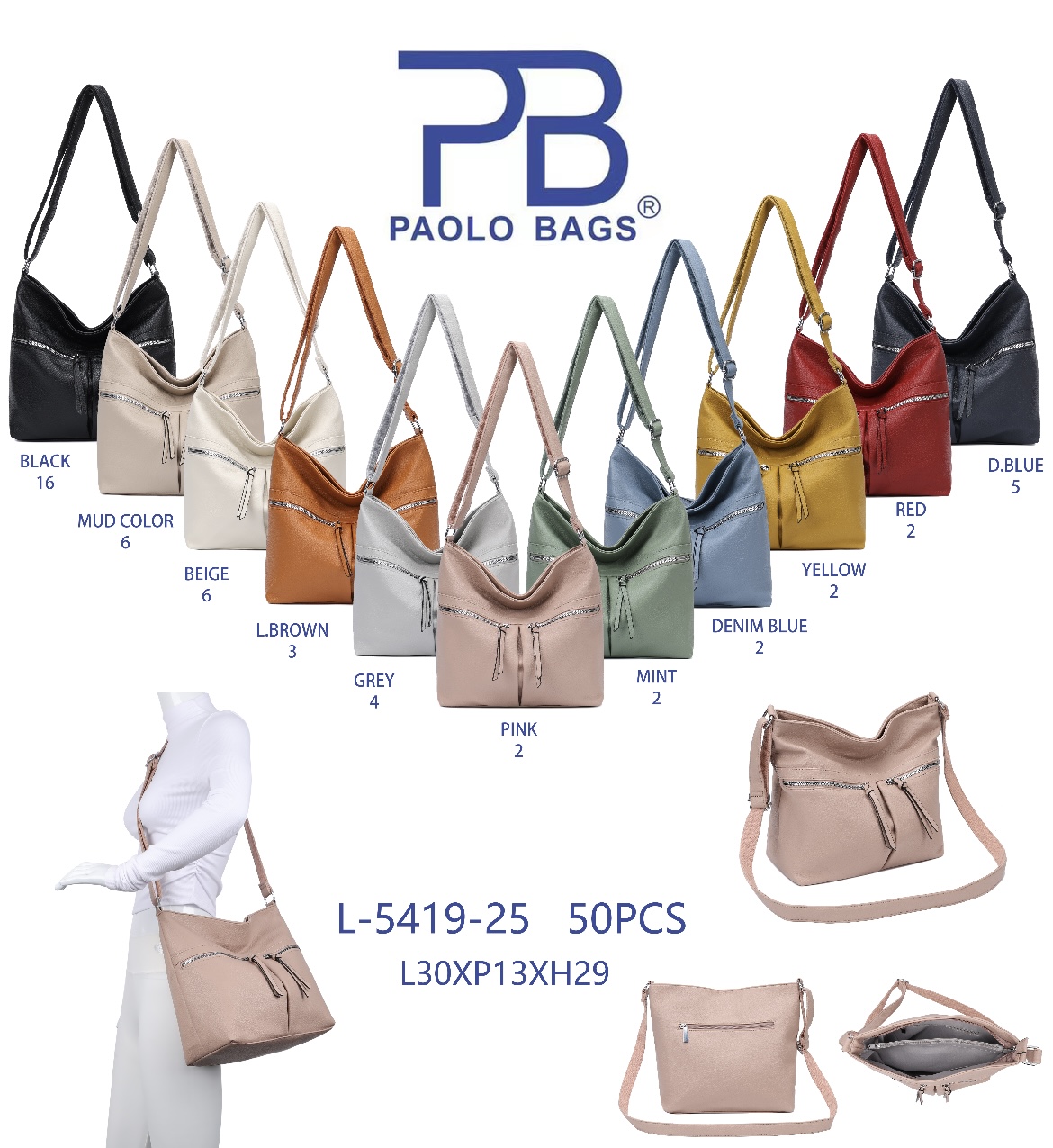 Hier geht's zum Shop von: Lierkang import export Gmbh - bags Accessoires | Artikel-Nr. PB5419-25 | Damen Langeumhänge Taschen | Kategorie: Paolo Bags | Adresse: Lierkang Import Export GmbH - Im Gefierth 6 (Raum B06) - 63303 Dreieich - Tel: 061038044165 - lierkang.gmbh@hotmail.com | Angebot: Damenbekleidung, Damen Accessoires, Herren Accessoires, Young Fashion, Leather Wear