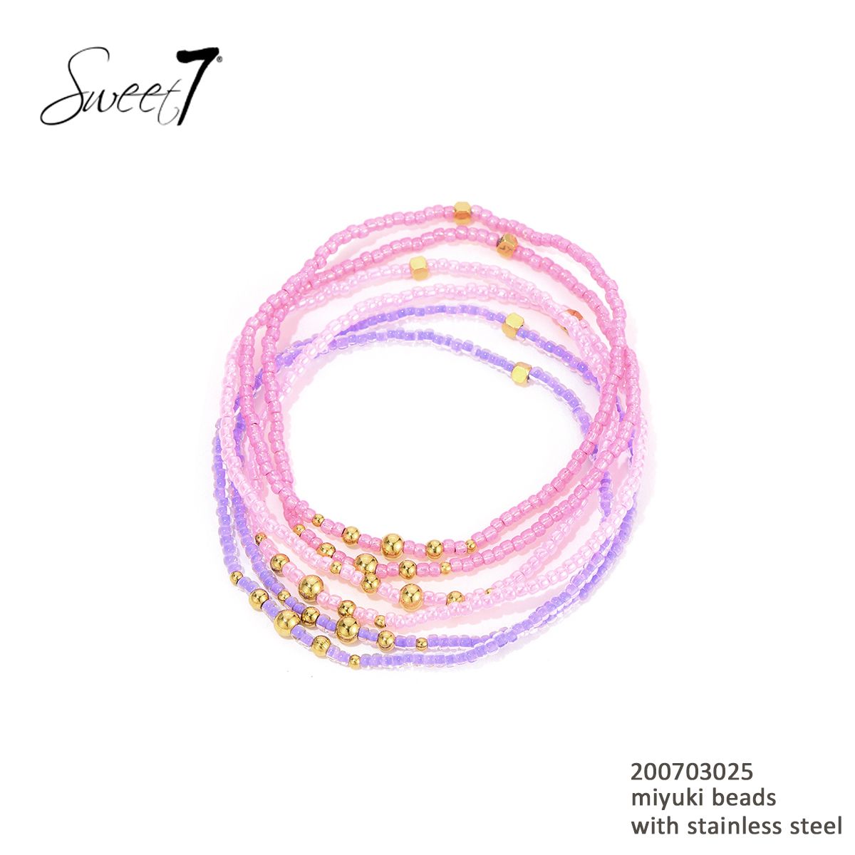 Hier geht's zum Shop von: Sunny Mode GmbH - Junge Mode aus Paris | Artikel-Nr. 200703025 | Sweet7 Armband-Set mit Miyuki-Perlen | Stylisches mehrreihiges Armband-Set der Marke Sweet7. Die feinen Miyuki-Perlen in frischen Farben kombiniert mit goldfarbenen Elementen sorgen für einen fröhlichen, sommerlichen Look. Die Armbänder sind elastisch und lassen sich angenehm tragen | Kategorie: Schmuck / Armbänder | Adresse: Sunny Mode GmbH - Kölner Str. 1 - 65760 Eschborn - Tel: 06196 483138 - info@sunnymode.de | Angebot: Damenbekleidung, Damen Accessoires, Große Größen, Young Fashion, Sofortprogramme