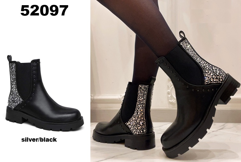 Arya Shoes - Schuhgroßhandel | Artikel-Nr. 52097 | Stiefeletten | Kategorie: Stiefeletten | Angebot: Damenbekleidung, Damen Accessoires, Schuhe, Sofortprogramme | Adresse: Arya Shoes - Yangjie Bao - Otto-Hahn-Str. 31-33c - 63303 Dreieich - Tel: 015205908633 - aryashoesdreieich@gmail.com