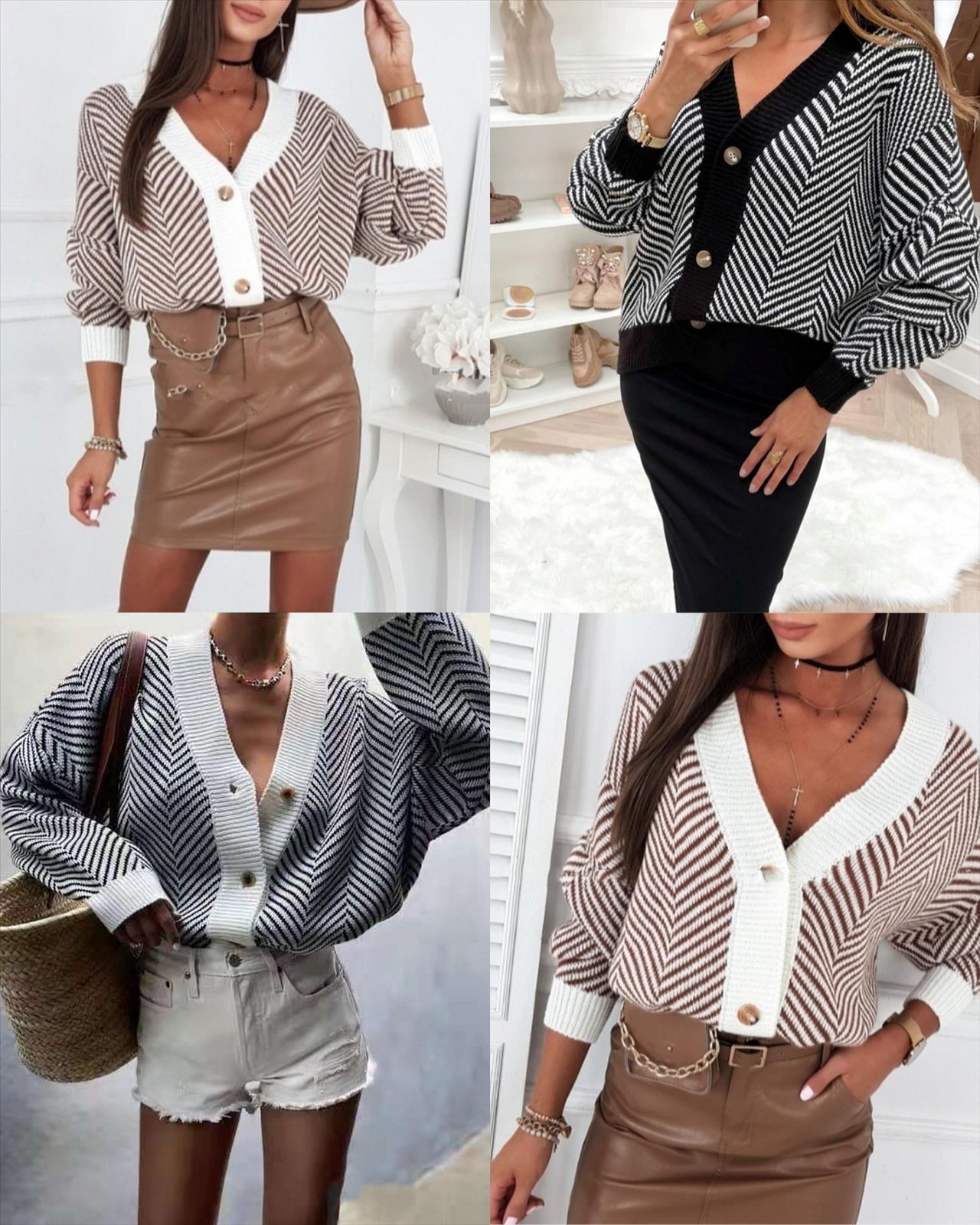 Hier geht's zum Shop von: Ala Mode Fashion-DOB;Accessoires;Leather Wear; Young Fashion - Neuss | Artikel-Nr. G9824 | Strickjacke | Kategorie: Strickjacke | Adresse: Ala Mode Fashion - Breslauerstr. 8 Raum 113 - 41460 neuss - Tel: 021312091616 - ala-mode@web.de | Angebot: Sofortprogramme, Orderware