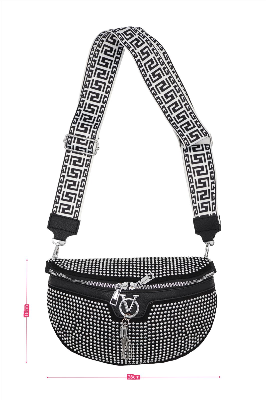 YIDA Import Export Großhandel GmbH - Dessous;Young Fashion - Neuss | Artikel-Nr. BV403-L | Umhänmgetaschen | Produktname :Umhängetaschen Material: 75% STOFF, 25% PU Merkmale:Entdecken Sie pure Eleganz mit unserer exquisiten Umhängetasche, verziert mit einer Vielzahl an zarten silbernen Akzenten. Diese Tasche verkörpert subtilen Luxus und verleiht Ihrem Outfit einen Hauch von Raffinesse. | Kategorie: Umhängetaschen | Angebot: Sofortprogramme, Orderware | Adresse: YIDA Import Export Großhandel GmbH - Anton-Kux-Str. 2 - 41460 Neuss - Tel: 015734500730 - yidabag@yahoo.de
