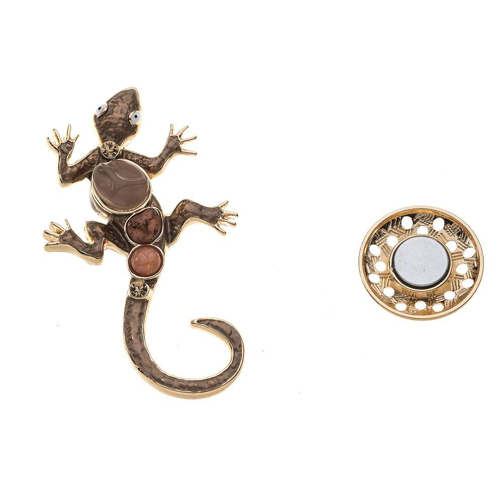 Hier geht's zum Shop von: Fox by Ren GmbH - DOB; ACCessoires - Neuss | Brosche - Eidechse | Artikel-Nr. XR2501-38-10700300 | Trendige & Magnetische Brosche - Größe: ca. 9 x 4.3cm - Gewicht: ca. 43g - Material: 100% Metall | Kategorie: Schmuck / Broschen | Adresse: Fox by Ren GmbH - Anton-Kux-Str. 2 - 41460 Neuss - Tel: 021313818241 - info@foxbyren.com | Angebot: Sofortprogramme, Orderware