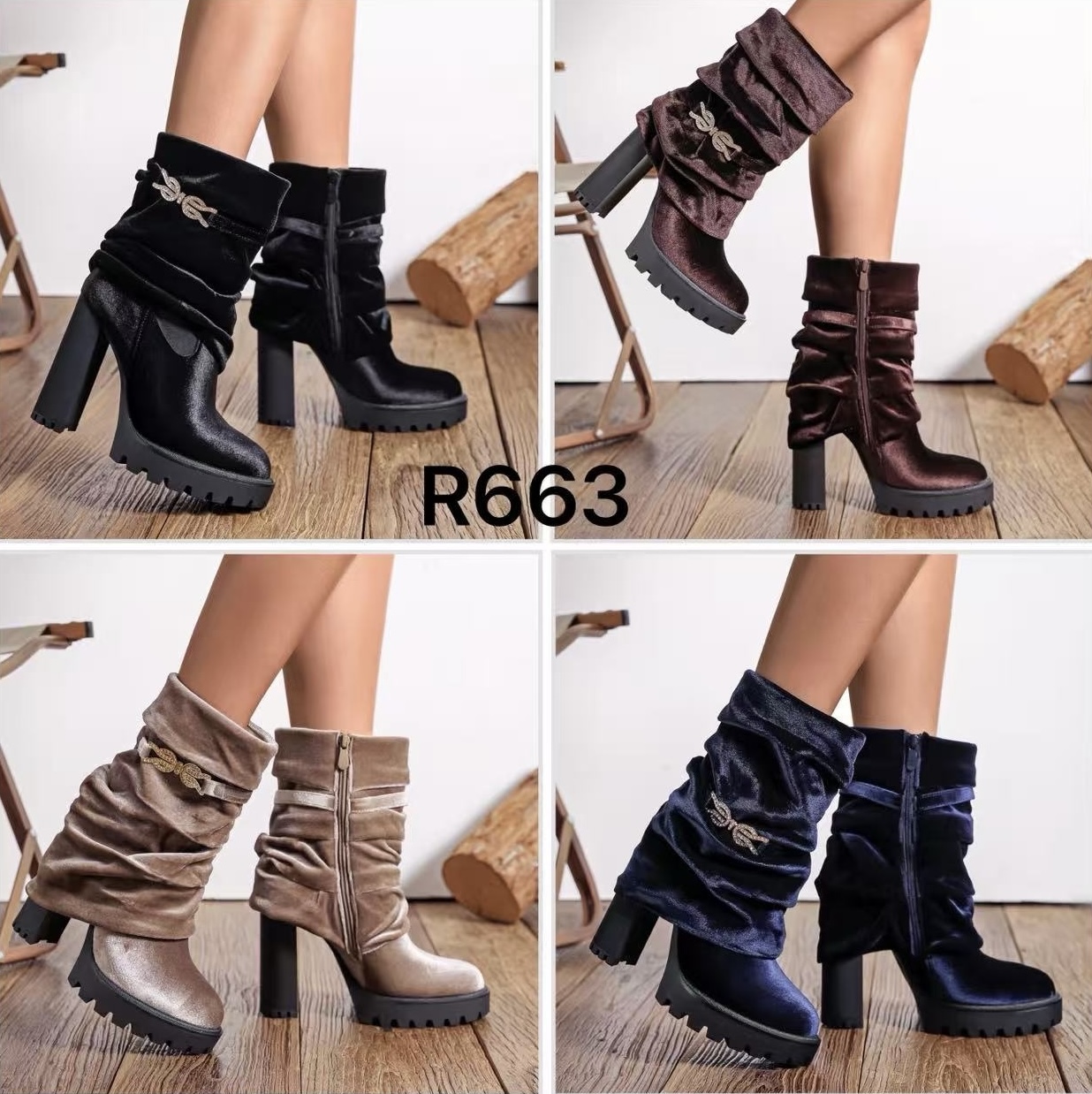 Ala Mode Fashion-DOB;Accessoires;Leather Wear; Young Fashion - Neuss | Artikel-Nr. R663 | Stiefeletten (6 Paare) | Kategorie: Schuhe / Stiefeletten (6 Paare) | Angebot: Sofortprogramme, Orderware | Adresse: Ala Mode Fashion - Breslauerstr. 8 Raum 113 - 41460 neuss - Tel: 021312091616 - ala-mode@web.de