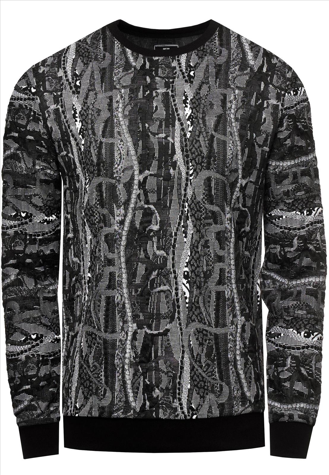 Rusty Neal - Rocas GmbH (Jeans, Young Fashion) - Jeans, Pullover, T-Shirts, Sweatshirts, Longshirts | 50% Rabatt - Jacquard Sweater im 90er New York Style | Artikel-Nr. 19132 | Sweatshirt | MARKE Rusty Neal PASSFORM Regular Fit MATERIAL 76% Polyester, 22% Viskose, 2% Elastan GEWICHT 600 gr HERSTELLUNGSLAND Türkei KRAGENFORM Rundhals BESONDERE MERKMALE Jacquard Sweater mit Muster | Kategorie: Sweatshirt / JACQUARD | Angebot: Herrenbekleidung, Herren Accessoires, Young Fashion, Sofortprogramme, Orderware | Adresse: Rocas GmbH - Weselerstr. 115 - 47608 Geldern - Tel: 0157 / 50996802 - info@rustyneal.de
