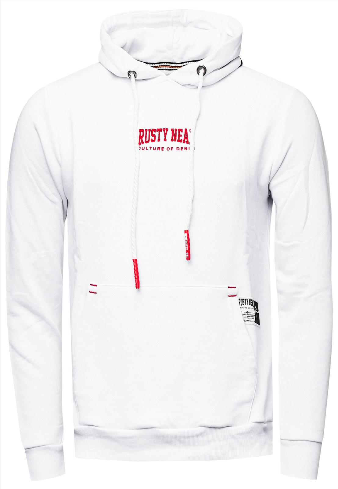Rusty Neal - Rocas GmbH (Jeans, Young Fashion) - Jeans, Pullover, T-Shirts, Sweatshirts, Longshirts | 40% Rabatt - Kapuzen-Sweater mit Box-Logo | Artikel-Nr. 19152 | Sweatshirt | MARKE Rusty Neal PASSFORM Regular Fit MATERIAL 70% Baumwolle, 30% Polyester GEWICHT 750 gr HERSTELLUNGSLAND Türkei KRAGENFORM Kapuze BESONDERE MERKMALE Sweatshirt mit Boxlogo | Kategorie: Sweatshirt / BOX-LOGO | Angebot: Herrenbekleidung, Herren Accessoires, Young Fashion, Sofortprogramme, Orderware | Adresse: Rocas GmbH - Weselerstr. 115 - 47608 Geldern - Tel: 0157 / 50996802 - info@rustyneal.de