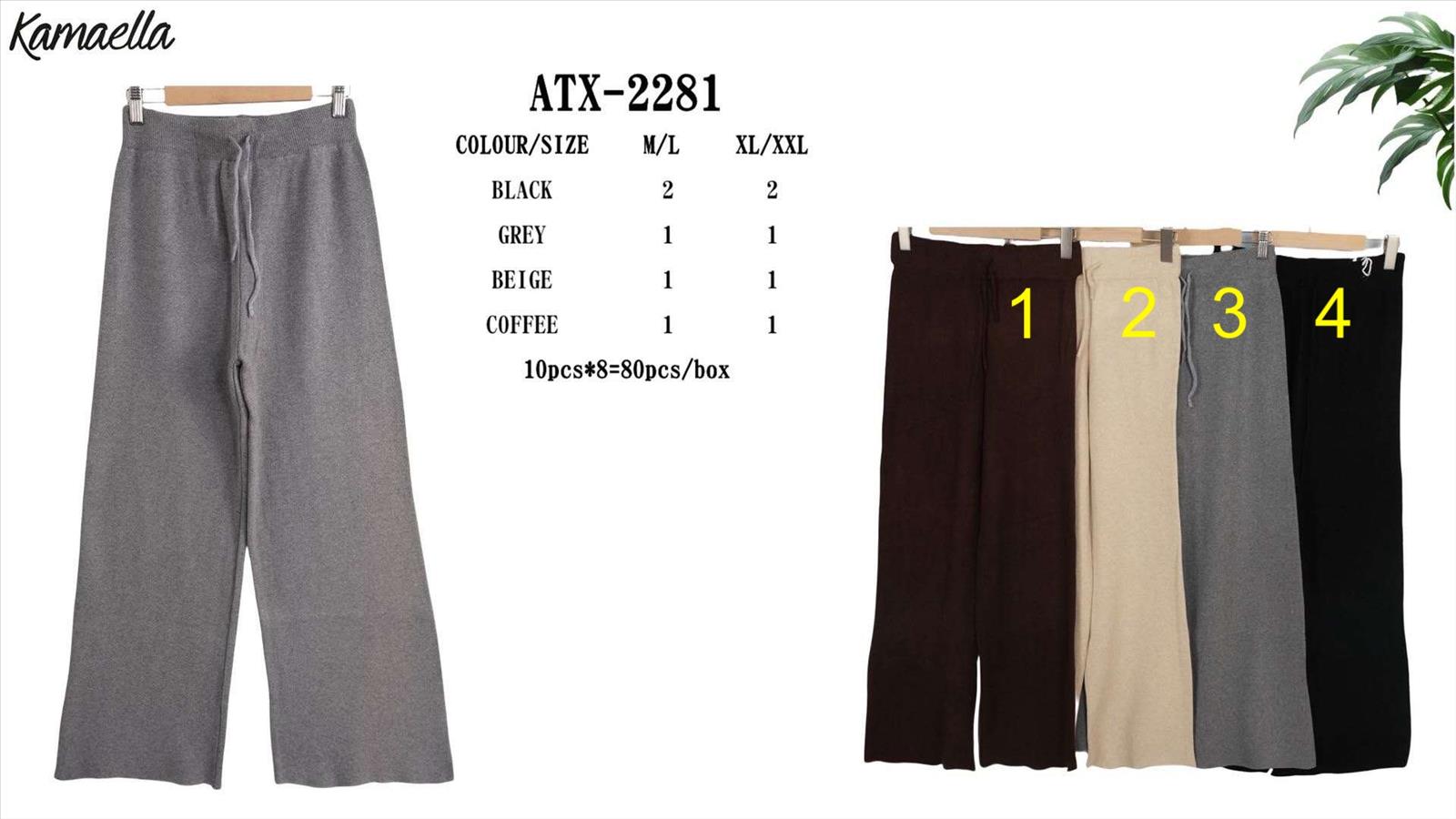 Jin Tu Im-Export GmbH - DOB | Artikel-Nr. ATX-2281 | Hose (Lot 90) | Bei Lot bekommen Sie 10 Stk:Stk. Preis wird von 10€ auf 9€ 90€ für 10 Stk. | Kategorie: Hosen | Angebot: Damenbekleidung, Damen Accessoires, Große Größen, Kinder & Teens, Young Fashion, Landhausmode, Leather Wear, Sofortprogramme, Orderware | Adresse: Jin Tu GmbH - Im Gefierth 6 B12 - 63303 Dreieich - Tel: 061039951115 - jintu889@gmail.com