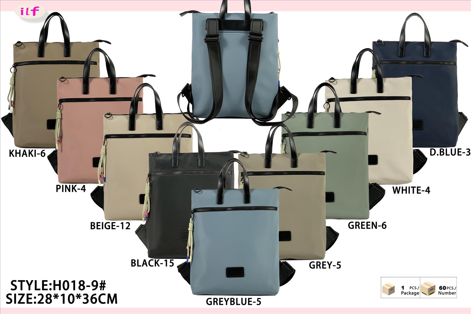 Huada Import-Export GmbH -DOB, Taschen, Schuhe, Accessoires | Artikel-Nr. H018-9 | Rucksack | Kategorie: RÜCKSAC | Angebot: Damenbekleidung, Damen Accessoires, Herren Accessoires, Schuhe, Young Fashion, Leather Wear | Adresse: Huada Import-Export GmbH - Raum B014 - Anton-Kux-Strasse 2 - 41460 Neuss - Tel: 021317188938 - huada8168@hotmail.com
