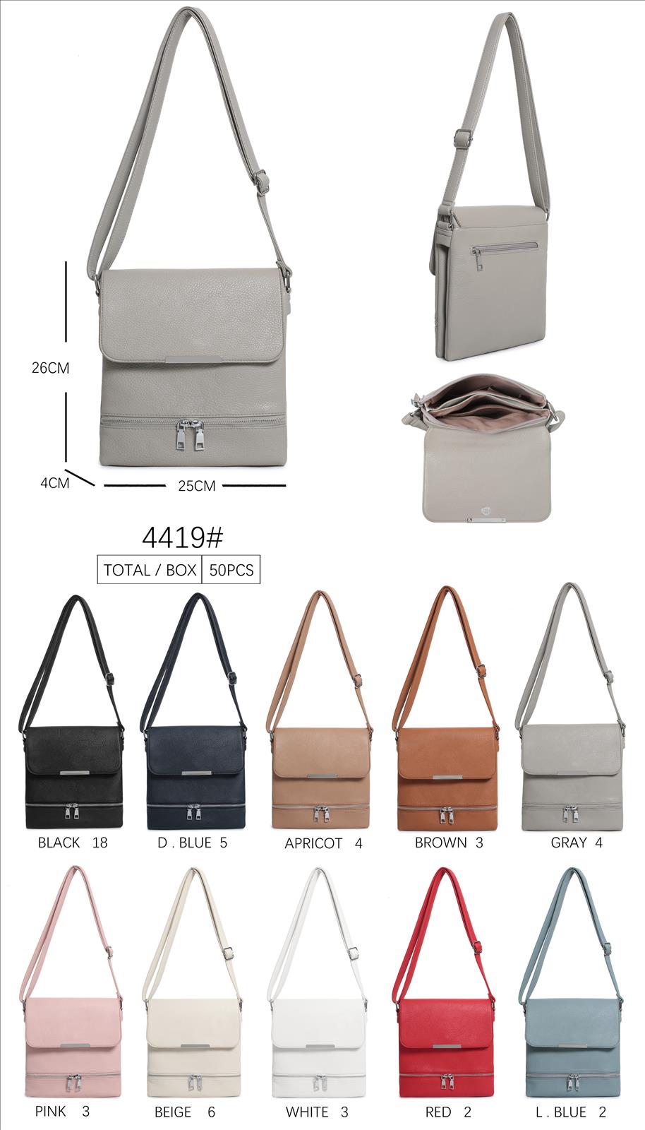 Huada Import-Export GmbH -DOB, Taschen, Schuhe, Accessoires | Artikel-Nr. 4419 | Umhängetaschen | Kategorie: Umhängetaschen | Angebot: Damenbekleidung, Damen Accessoires, Herren Accessoires, Schuhe, Young Fashion, Leather Wear | Adresse: Huada Import-Export GmbH - Raum B014 - Anton-Kux-Strasse 2 - 41460 Neuss - Tel: 021317188938 - huada8168@hotmail.com