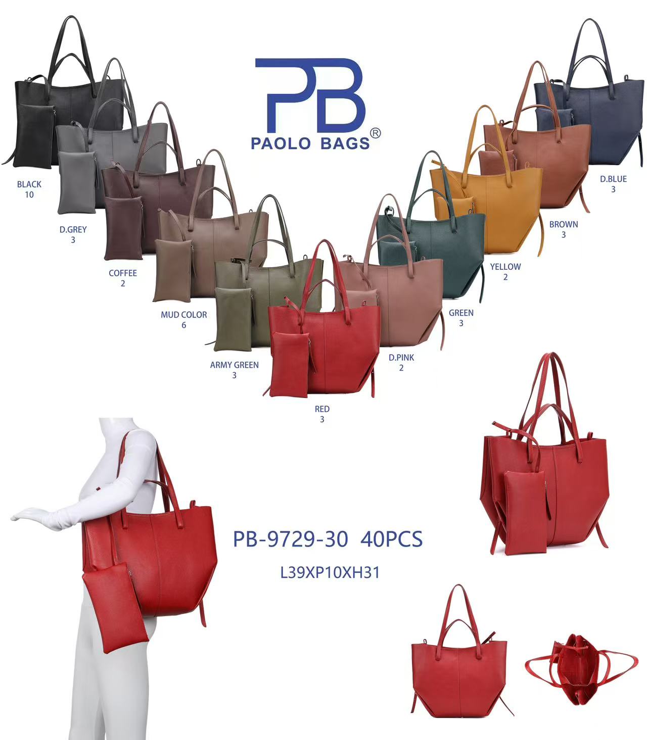 Huada Import-Export GmbH -DOB, Taschen, Schuhe, Accessoires | Artikel-Nr. pb-9729-30 | Damentaschen | Kategorie: Damen Taschen | Angebot: Damenbekleidung, Damen Accessoires, Herren Accessoires, Schuhe, Young Fashion, Leather Wear | Adresse: Huada Import-Export GmbH - Raum B014 - Anton-Kux-Strasse 2 - 41460 Neuss - Tel: 021317188938 - huada8168@hotmail.com