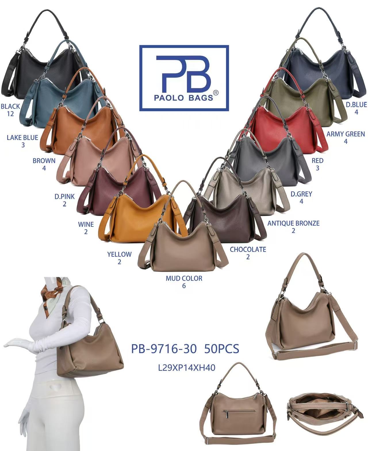 Huada Import-Export GmbH -DOB, Taschen, Schuhe, Accessoires | Artikel-Nr. PB9716-30 | Damentaschen | Kategorie: Damen Taschen | Angebot: Damenbekleidung, Damen Accessoires, Herren Accessoires, Schuhe, Young Fashion, Leather Wear | Adresse: Huada Import-Export GmbH - Raum B014 - Anton-Kux-Strasse 2 - 41460 Neuss - Tel: 021317188938 - huada8168@hotmail.com