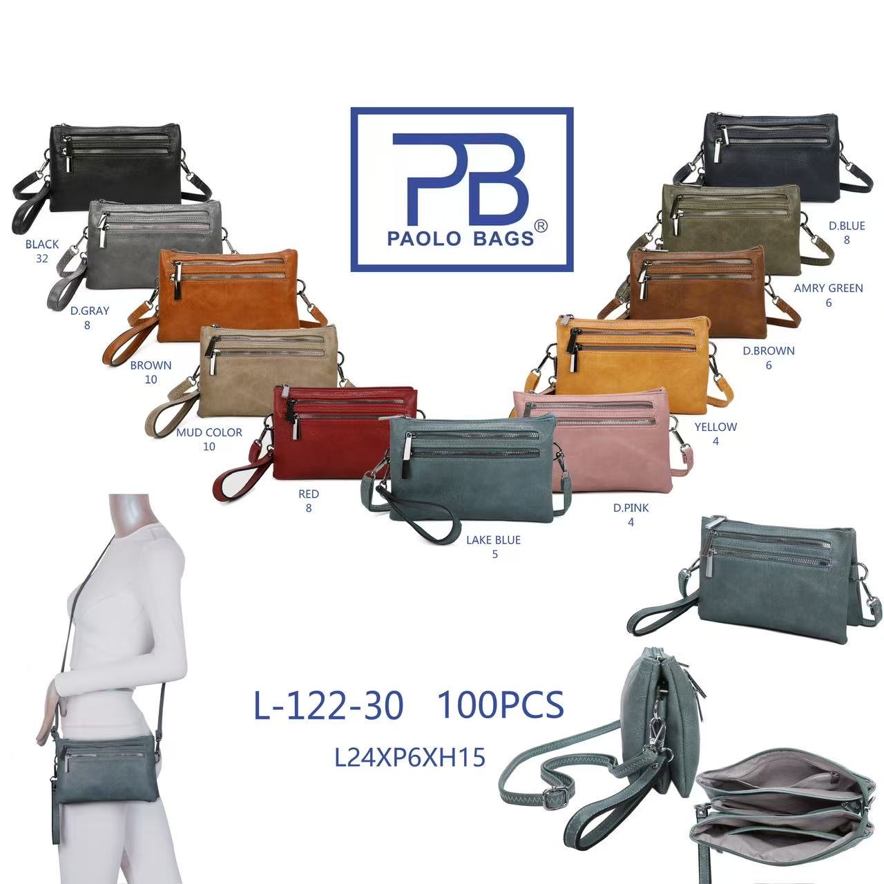 Huada Import-Export GmbH -DOB, Taschen, Schuhe, Accessoires | Artikel-Nr. L-122-30 | Umhängetaschen | Kategorie: Umhängetaschen | Angebot: Damenbekleidung, Damen Accessoires, Herren Accessoires, Schuhe, Young Fashion, Leather Wear | Adresse: Huada Import-Export GmbH - Raum B014 - Anton-Kux-Strasse 2 - 41460 Neuss - Tel: 021317188938 - huada8168@hotmail.com