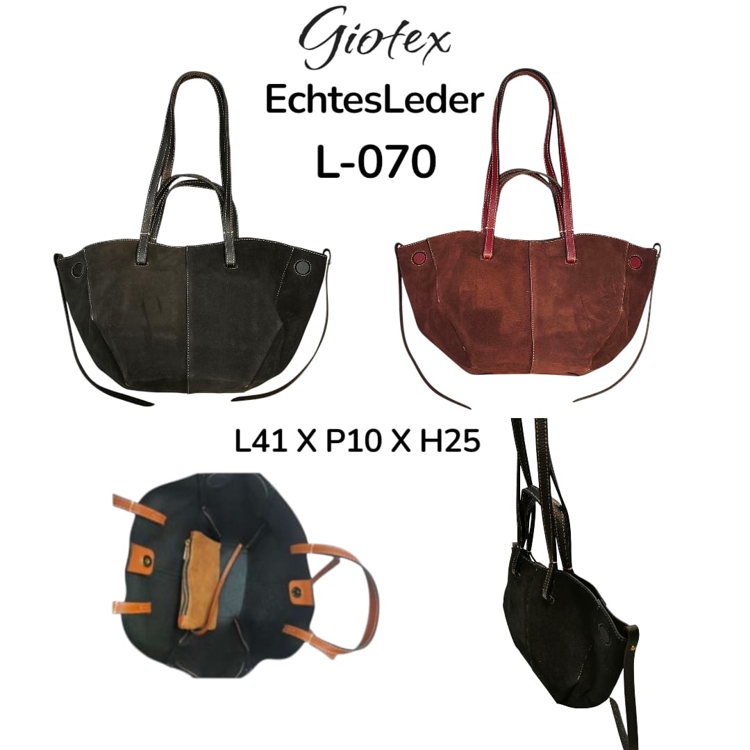 GIO TEX GMBH - Accessoires - Neuss | Artikel-Nr. L070 | Echtes Wildleder Tragetasche | Kategorie: Taschen / Leder | Angebot: Damen Accessoires | Adresse: GIO TEX GMBH - Breslauerstraße 8 - 41460 Neuss - Tel: 021313658438 - giotexgmbh@yahoo.com