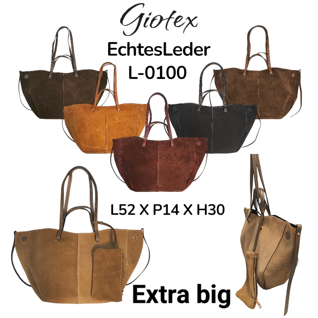 GIO TEX GMBH - Accessoires - Neuss | Artikel-Nr. L0100 | Echtes Wildleder Tragetasche | Kategorie: Taschen / Leder | Angebot: Damen Accessoires | Adresse: GIO TEX GMBH - Breslauerstraße 8 - 41460 Neuss - Tel: 021313658438 - giotexgmbh@yahoo.com