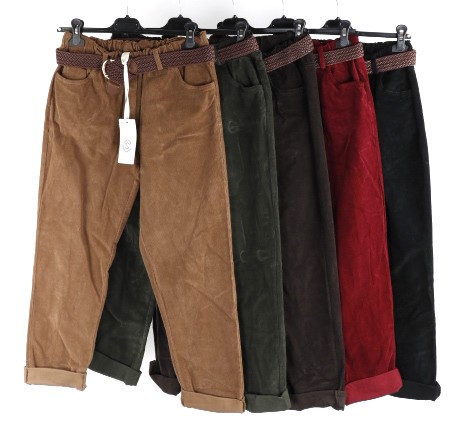 olluni fashion GmbH - DOB-HAHA-Accessoires-Schuhe-Young-Fashion-Leder-Große Größen - Hamburg | Artikel-Nr. 53565 | Herbst Kordhose mit Gürtel | Kategorie: Hosen | Angebot: Damenbekleidung, Damen Accessoires, Große Größen, Young Fashion, Leather Wear, Sofortprogramme, Orderware | Adresse: olluni fashion GmbH - Modering 5, Haus D, 5 Etage - 22457 Hamburg - Tel: 040 55598886 - info@olluni.de