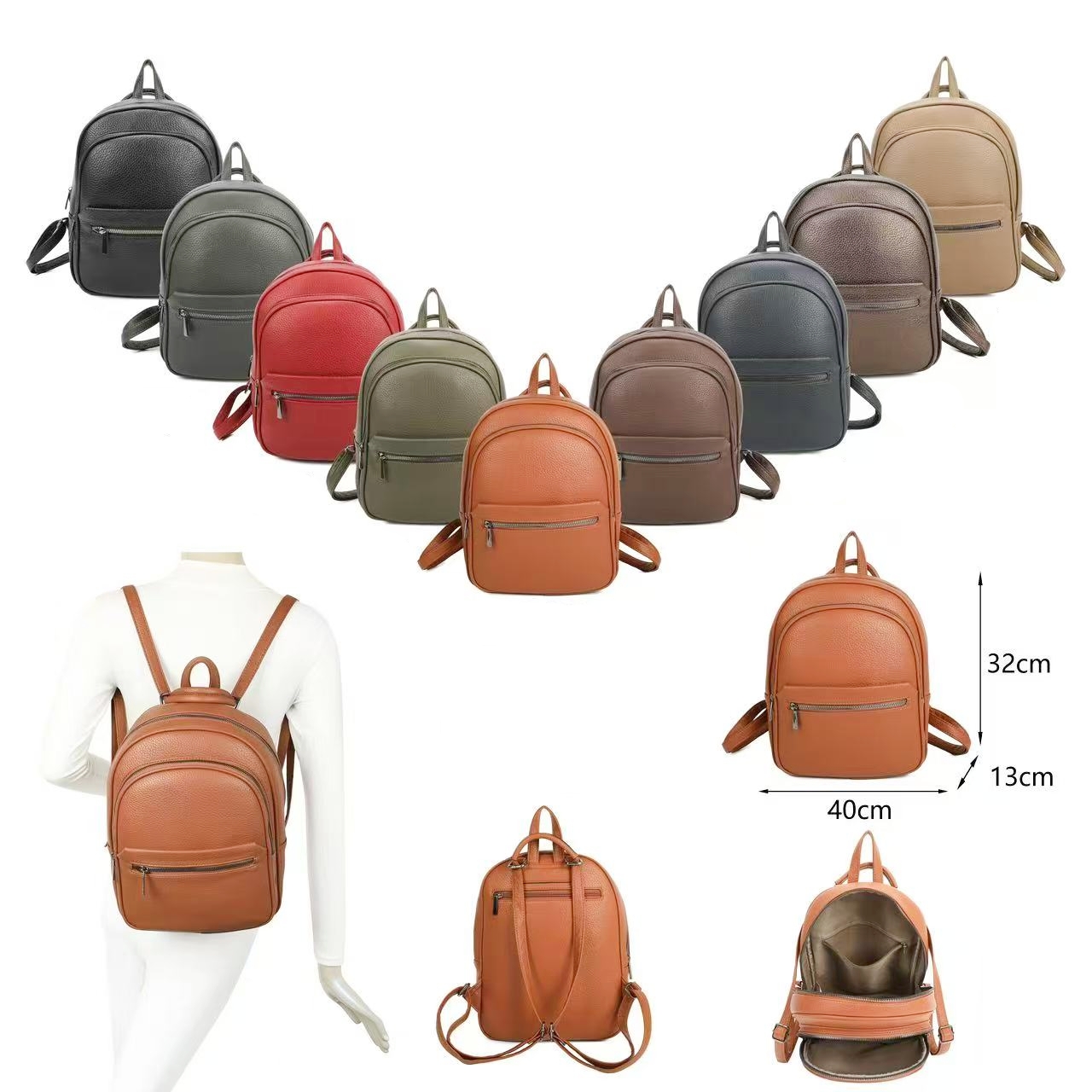 Skyflame GmbH - Damen u. Herrenaccessoires, Taschen, Lederwaren | Artikel-Nr. LX2823 | Rucksack | -Artikelnummer LX2823 -ca. 40 x 32x 13 cm -100% PU -mit Reißverschluss -Innen: 2x Steckfächer und 1x RV Rückfach -Vorne: 2x RV Fächer -Auf der Rückseite 1x RV Fach -Verstellbarer Gurt | Kategorie: Rucksäcke | Angebot: Damen Accessoires, Herren Accessoires, Beach Wear, Große Größen, Kinder & Teens, Young Fashion, Landhausmode, Leather Wear, Sofortprogramme, Orderware | Adresse: Skyflame GmbH - Anton-Kux-Str.2 - 41460 Neuss - Tel: 021313168808 - info.skyflame@gmail.com