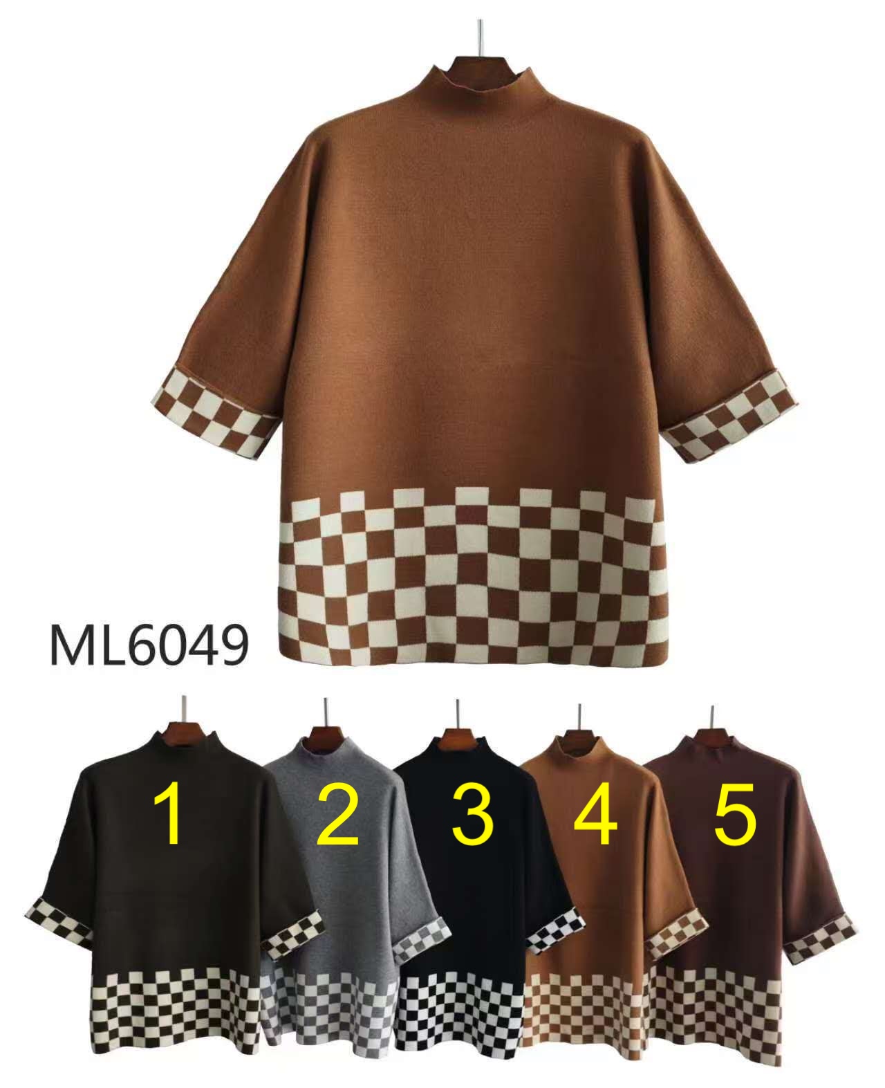 Jin Tu Im-Export GmbH - DOB | Artikel-Nr. ML6049 | Pullover | Kategorie: Pullover | Angebot: Damenbekleidung, Damen Accessoires, Große Größen, Kinder & Teens, Young Fashion, Landhausmode, Leather Wear, Sofortprogramme, Orderware | Adresse: Jin Tu GmbH - Im Gefierth 6 B12 - 63303 Dreieich - Tel: 061039951115 - jintu889@gmail.com