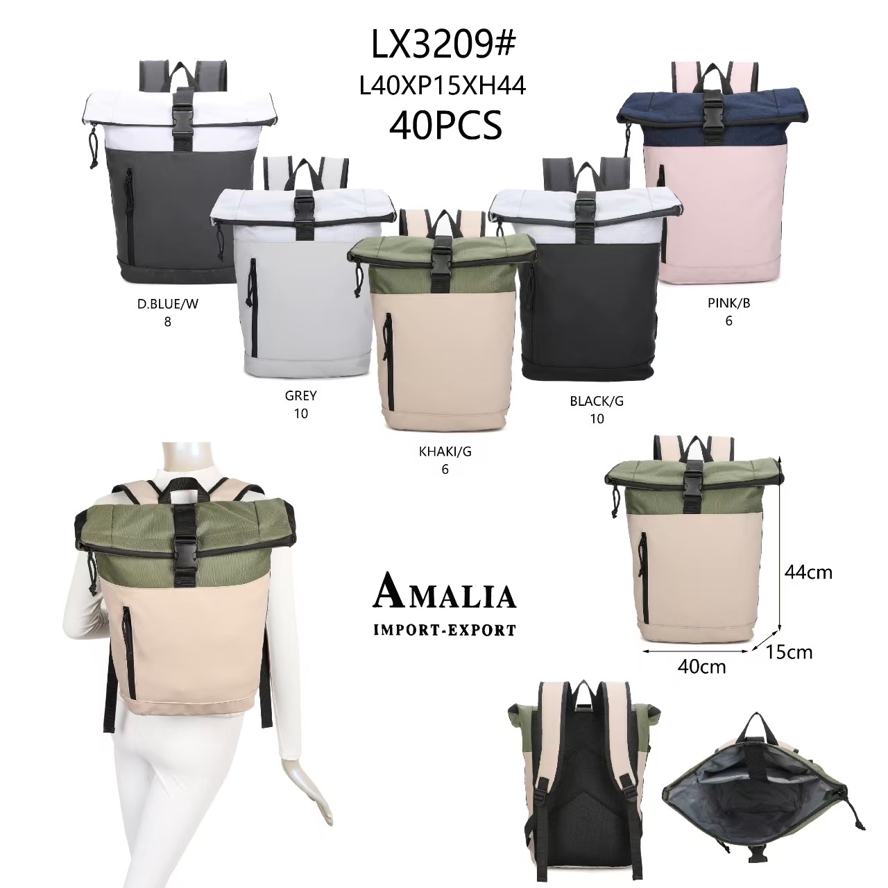 likebag by Longda Moda GmbH - Accessoires; Beachwear; Young Fashion; Leatherwear; Landhausmode - Neuss | Artikel-Nr. LX3209 | Rucksack Wasserfest | Angebot: Sofortprogramme, Orderware | Adresse: LD Fashion GmbH - Anton-Kux-Straße 2 - 41460 Neuss - Tel: 021314082852 - likebag@gmx.de