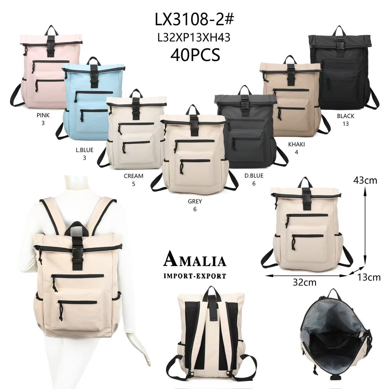 likebag by Longda Moda GmbH - Accessoires; Beachwear; Young Fashion; Leatherwear; Landhausmode - Neuss | Artikel-Nr. 3108-2 | Wasserfest Rucksack | Angebot: Sofortprogramme, Orderware | Adresse: LD Fashion GmbH - Anton-Kux-Straße 2 - 41460 Neuss - Tel: 021314082852 - likebag@gmx.de
