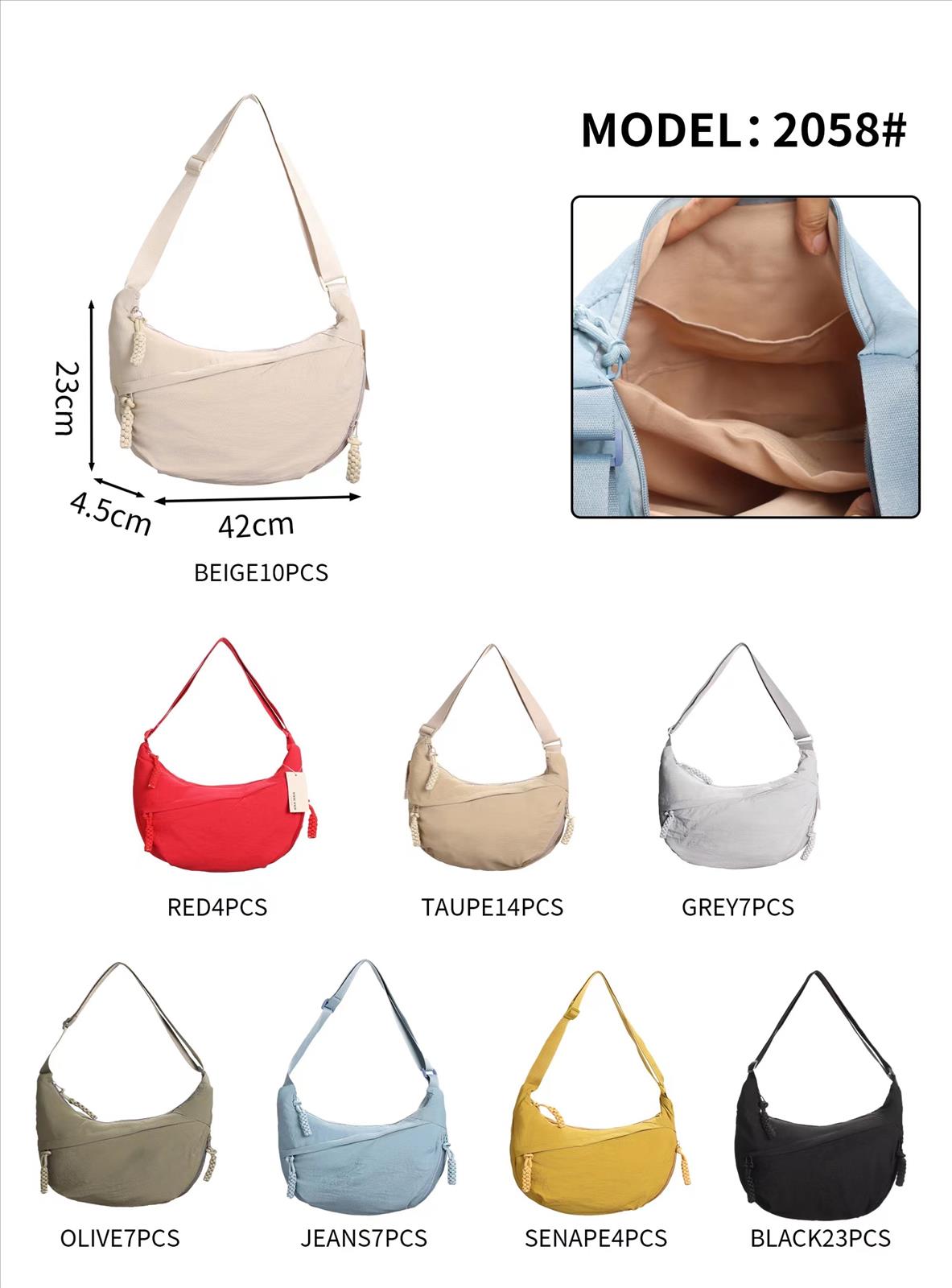 likebag by Longda Moda GmbH - Accessoires; Beachwear; Young Fashion; Leatherwear; Landhausmode - Neuss | Artikel-Nr. 2058 | Nylon Tasche | Angebot: Sofortprogramme, Orderware | Adresse: LD Fashion GmbH - Anton-Kux-Straße 2 - 41460 Neuss - Tel: 021314082852 - likebag@gmx.de
