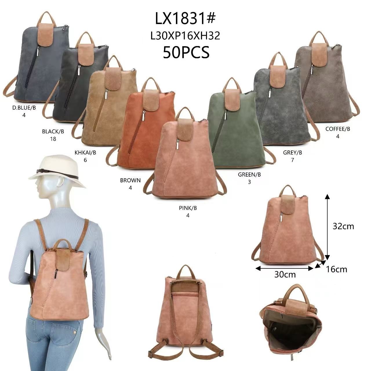 likebag by Longda Moda GmbH - Accessoires; Beachwear; Young Fashion; Leatherwear; Landhausmode - Neuss | Artikel-Nr. 1831 | Rucksack | Angebot: Sofortprogramme, Orderware | Adresse: LD Fashion GmbH - Anton-Kux-Straße 2 - 41460 Neuss - Tel: 021314082852 - likebag@gmx.de