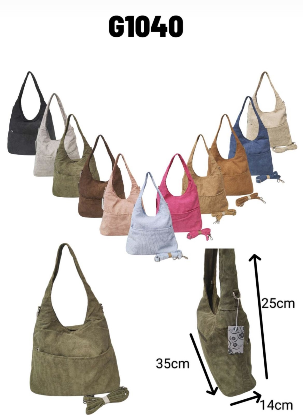 likebag by Longda Moda GmbH - Accessoires; Beachwear; Young Fashion; Leatherwear; Landhausmode - Neuss | Artikel-Nr. G1040 | CORD Tasche | Angebot: Sofortprogramme, Orderware | Adresse: LD Fashion GmbH - Anton-Kux-Straße 2 - 41460 Neuss - Tel: 021314082852 - likebag@gmx.de