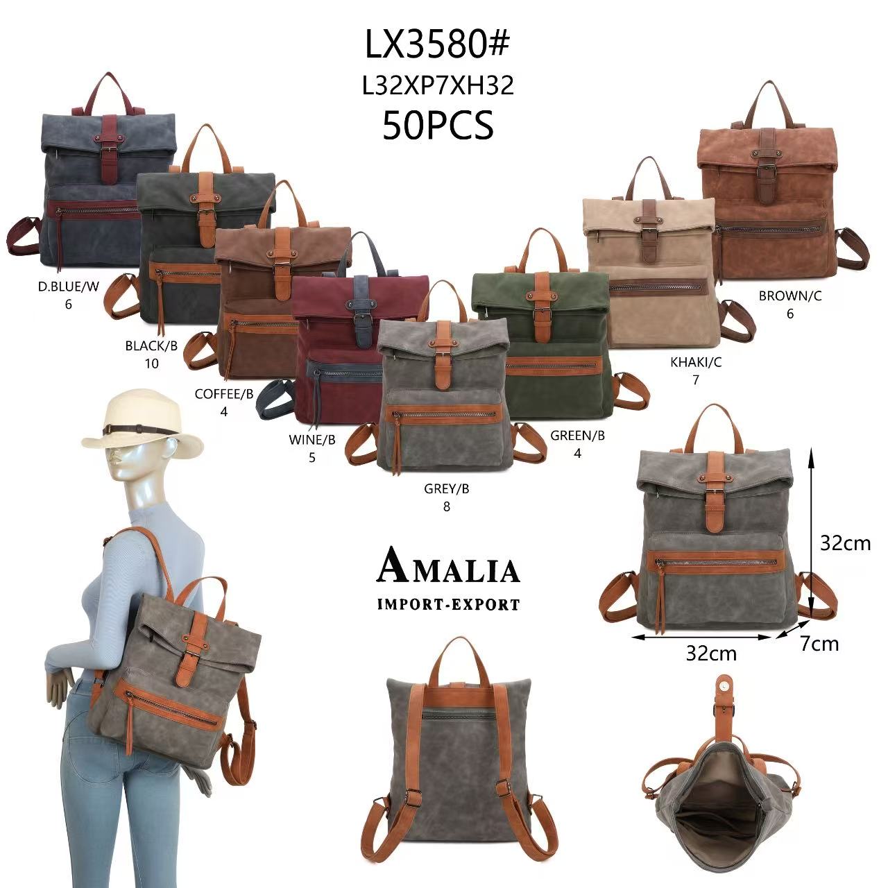 likebag by Longda Moda GmbH - Accessoires; Beachwear; Young Fashion; Leatherwear; Landhausmode - Neuss | Artikel-Nr. 3580 | Rucksack | Angebot: Sofortprogramme, Orderware | Adresse: LD Fashion GmbH - Anton-Kux-Straße 2 - 41460 Neuss - Tel: 021314082852 - likebag@gmx.de