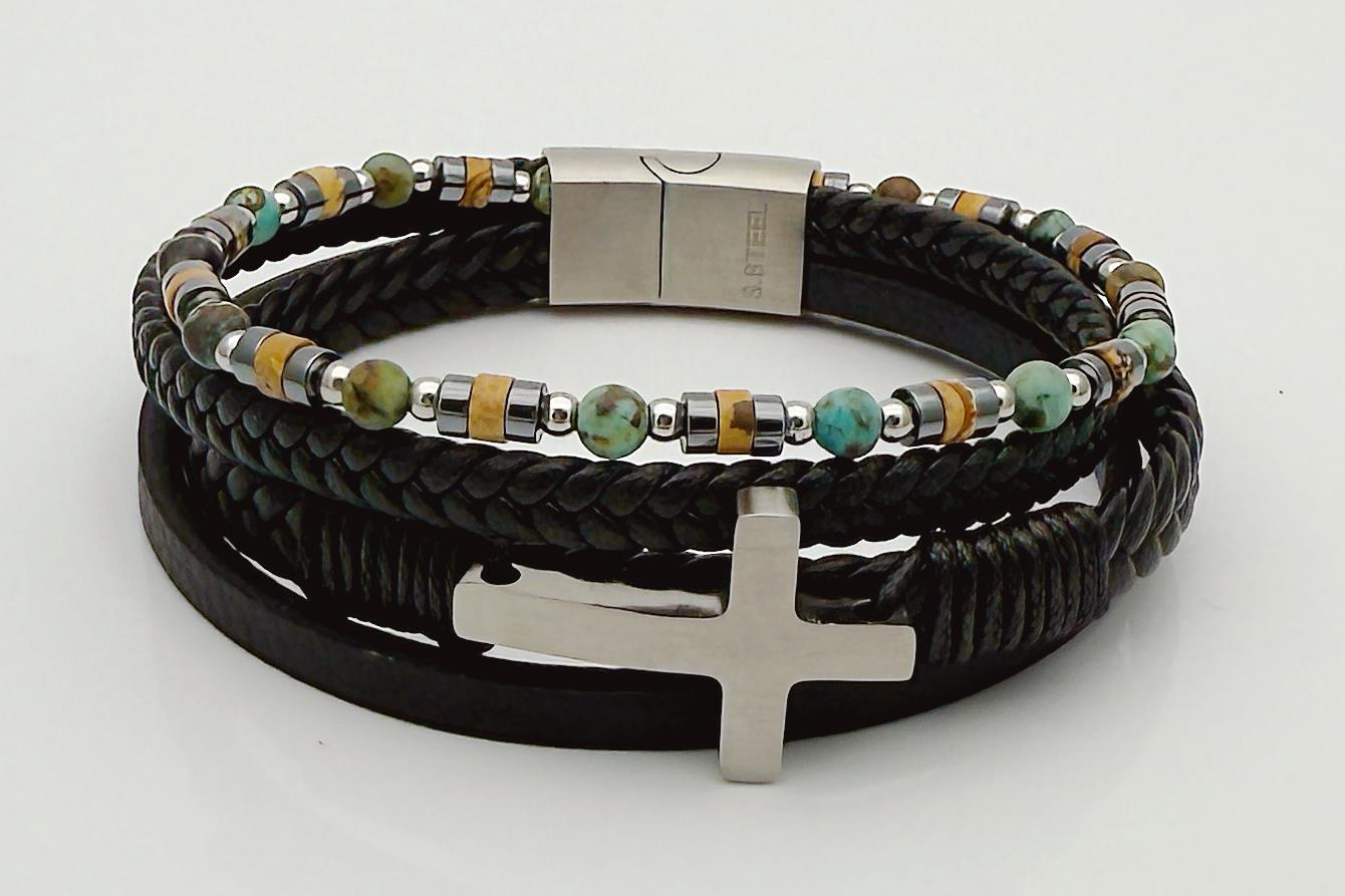 Hier geht's zum Shop von: Chic Mode - Edelstahl Modeschmuck Accessoires & More | Artikel-Nr. 3907 | Armbänder mit Magnetverschluss | Länge Ca. 21cm316L Stainless Steel | Kategorie: Edelstahlschmuck / Armbänder mit Leder | Adresse: Chic Mode - Otto-Hahn-Str.24 (Raum 06) - 63303 Dreieich - Tel: 061032004488 - chicmode24@hotmail.com | Angebot: Damen Accessoires, Herren Accessoires, Sofortprogramme, Orderware