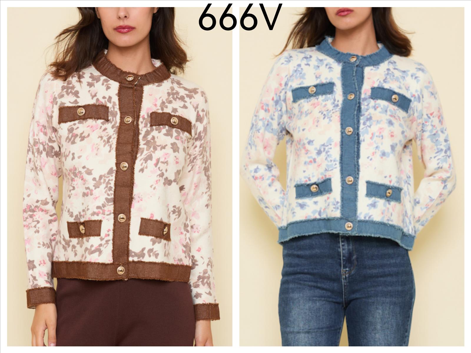 Miss Furs GmbH - MISS FURS Damenmode - Accessoires, Sportswear, Jeans, Tops, Bags | Artikel-Nr. 666V | Strickjacke | Kategorie: Bekleidung / Pullover / Strickjacke | Angebot: Damenbekleidung, Damen Accessoires, Young Fashion, Sofortprogramme, Orderware | Adresse: Miss Furs GmbH - Breslauer Str. 8 - 41460 Neuss - Tel: 02131-3165333 - info@missfurs.de