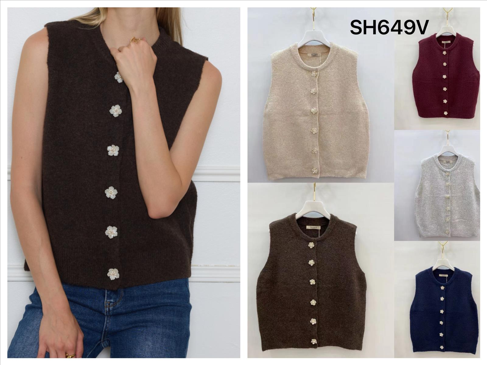 Miss Furs GmbH - MISS FURS Damenmode - Accessoires, Sportswear, Jeans, Tops, Bags | Artikel-Nr. 649V | Weste | Kategorie: Bekleidung / Pullover | Angebot: Damenbekleidung, Damen Accessoires, Young Fashion, Sofortprogramme, Orderware | Adresse: Miss Furs GmbH - Breslauer Str. 8 - 41460 Neuss - Tel: 02131-3165333 - info@missfurs.de