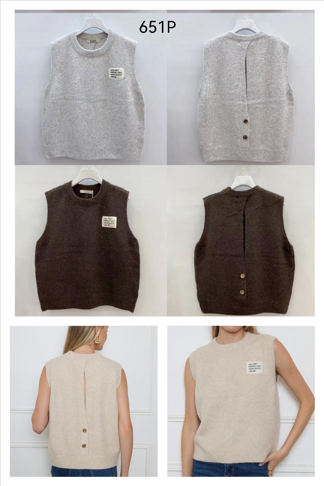 Miss Furs GmbH - MISS FURS Damenmode - Accessoires, Sportswear, Jeans, Tops, Bags | Artikel-Nr. 651P | Pullunder | Kategorie: Bekleidung / Pullover | Angebot: Damenbekleidung, Damen Accessoires, Young Fashion, Sofortprogramme, Orderware | Adresse: Miss Furs GmbH - Breslauer Str. 8 - 41460 Neuss - Tel: 02131-3165333 - info@missfurs.de