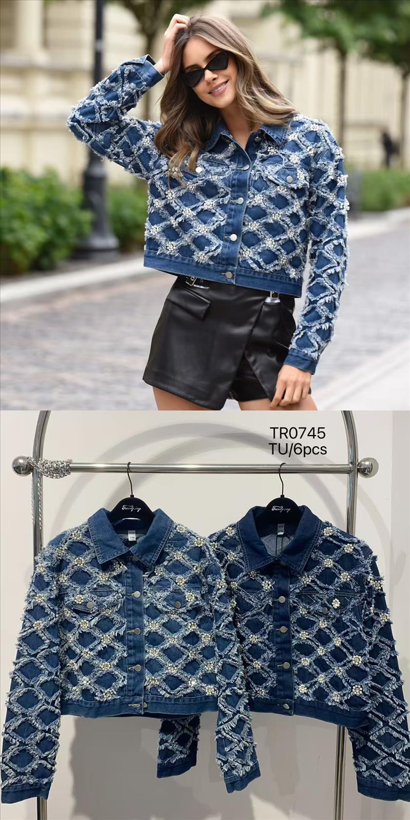 Miss Furs GmbH - MISS FURS Damenmode - Accessoires, Sportswear, Jeans, Tops, Bags | Artikel-Nr. 0745 | Jeansjacke | Kategorie: Bekleidung / Outerwear / Jacke | Angebot: Damenbekleidung, Damen Accessoires, Young Fashion, Sofortprogramme, Orderware | Adresse: Miss Furs GmbH - Breslauer Str. 8 - 41460 Neuss - Tel: 02131-3165333 - info@missfurs.de