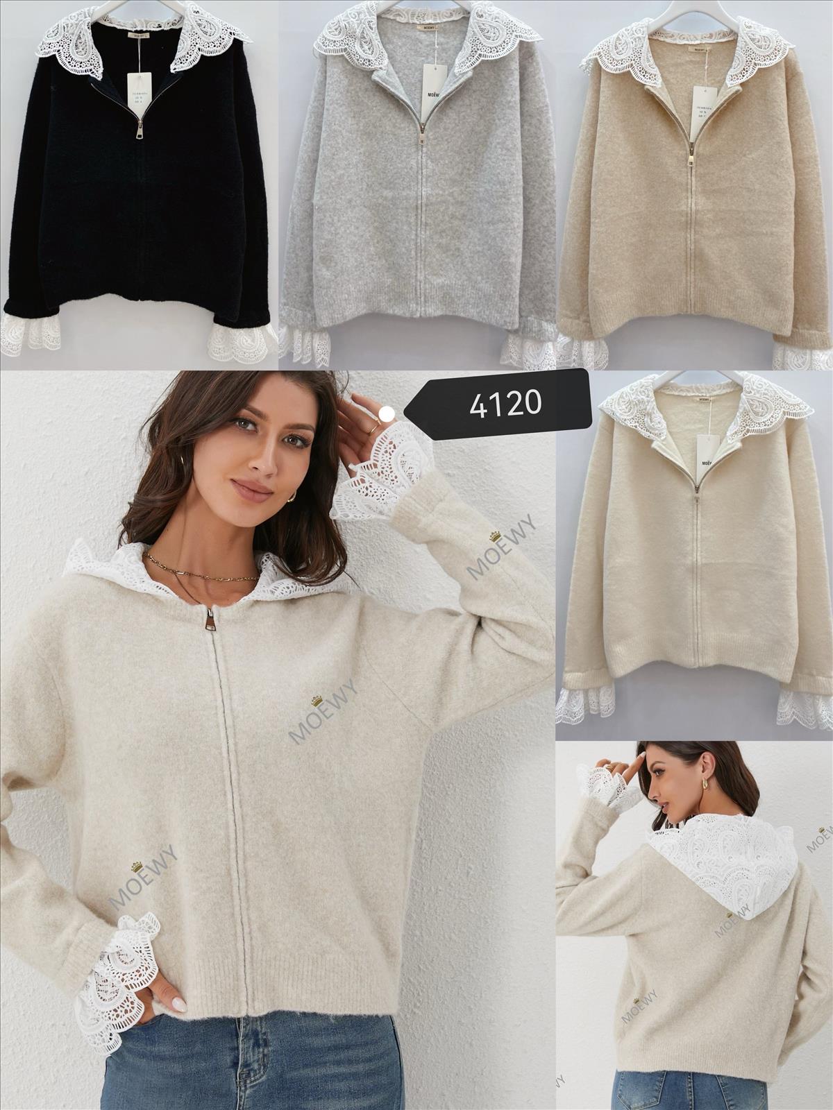 Miss Furs GmbH - MISS FURS Damenmode - Accessoires, Sportswear, Jeans, Tops, Bags | Artikel-Nr. 4120 | Pullover | Kategorie: Bekleidung / Pullover / Strickjacke | Angebot: Damenbekleidung, Damen Accessoires, Young Fashion, Sofortprogramme, Orderware | Adresse: Miss Furs GmbH - Breslauer Str. 8 - 41460 Neuss - Tel: 02131-3165333 - info@missfurs.de