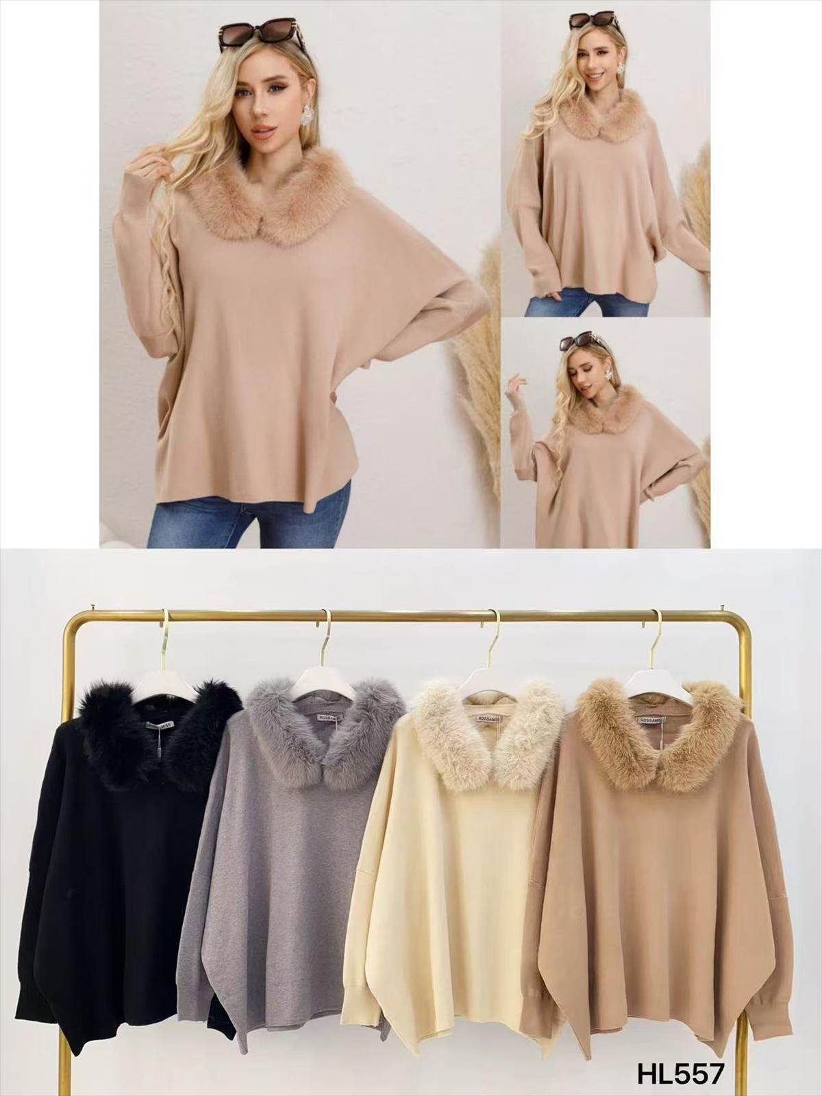 Miss Furs GmbH - MISS FURS Damenmode - Accessoires, Sportswear, Jeans, Tops, Bags | Artikel-Nr. HL557 | Pullover | Kategorie: Bekleidung / Pullover | Angebot: Damenbekleidung, Damen Accessoires, Young Fashion, Sofortprogramme, Orderware | Adresse: Miss Furs GmbH - Breslauer Str. 8 - 41460 Neuss - Tel: 02131-3165333 - info@missfurs.de