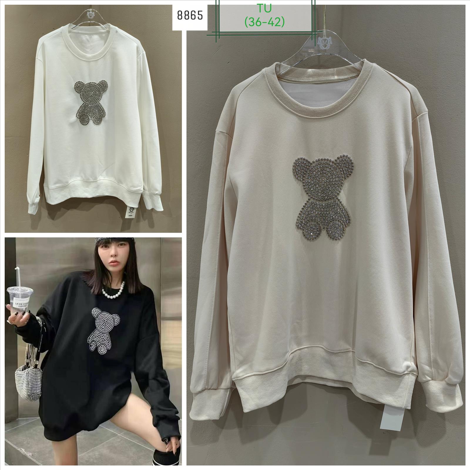 Miss Furs GmbH - MISS FURS Damenmode - Accessoires, Sportswear, Jeans, Tops, Bags | Artikel-Nr. 8865 | Sweatershirt | Kategorie: Bekleidung / Sweatshirt | Angebot: Damenbekleidung, Damen Accessoires, Young Fashion, Sofortprogramme, Orderware | Adresse: Miss Furs GmbH - Breslauer Str. 8 - 41460 Neuss - Tel: 02131-3165333 - info@missfurs.de
