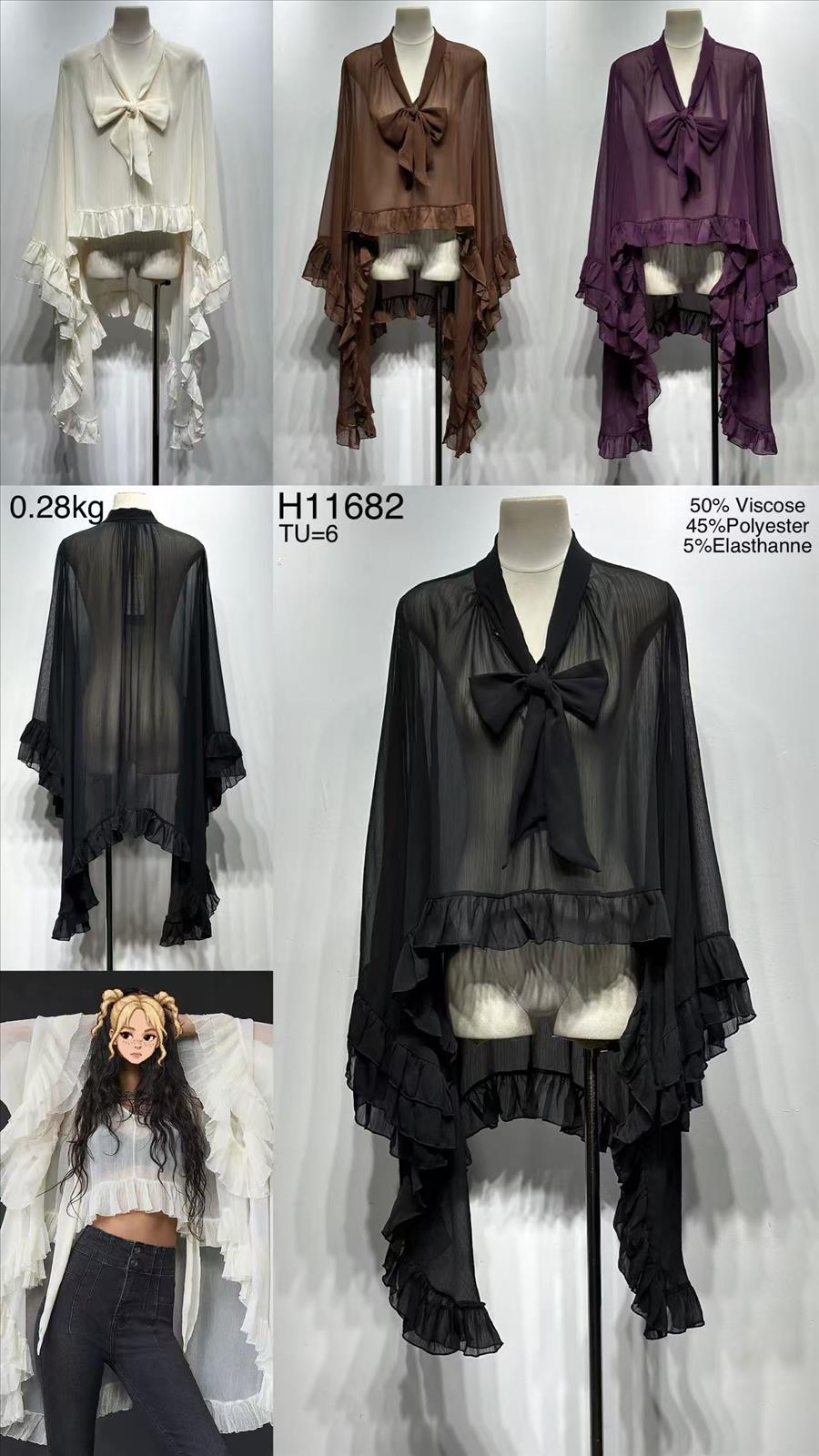 Miss Furs GmbH - MISS FURS Damenmode - Accessoires, Sportswear, Jeans, Tops, Bags | Artikel-Nr. 11682 | Bluse | Kategorie: Bekleidung / Bluse | Angebot: Damenbekleidung, Damen Accessoires, Young Fashion, Sofortprogramme, Orderware | Adresse: Miss Furs GmbH - Breslauer Str. 8 - 41460 Neuss - Tel: 02131-3165333 - info@missfurs.de