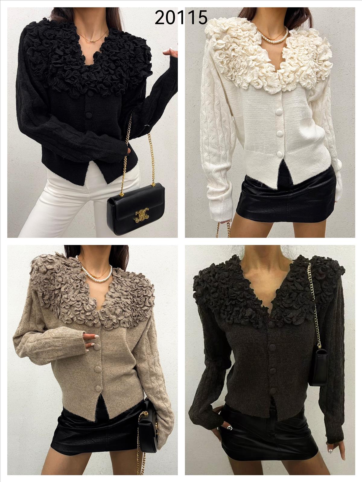 Miss Furs GmbH - MISS FURS Damenmode - Accessoires, Sportswear, Jeans, Tops, Bags | Artikel-Nr. 20115 | Pullover/Strickjacke | Kategorie: Bekleidung / Pullover | Angebot: Damenbekleidung, Damen Accessoires, Young Fashion, Sofortprogramme, Orderware | Adresse: Miss Furs GmbH - Breslauer Str. 8 - 41460 Neuss - Tel: 02131-3165333 - info@missfurs.de